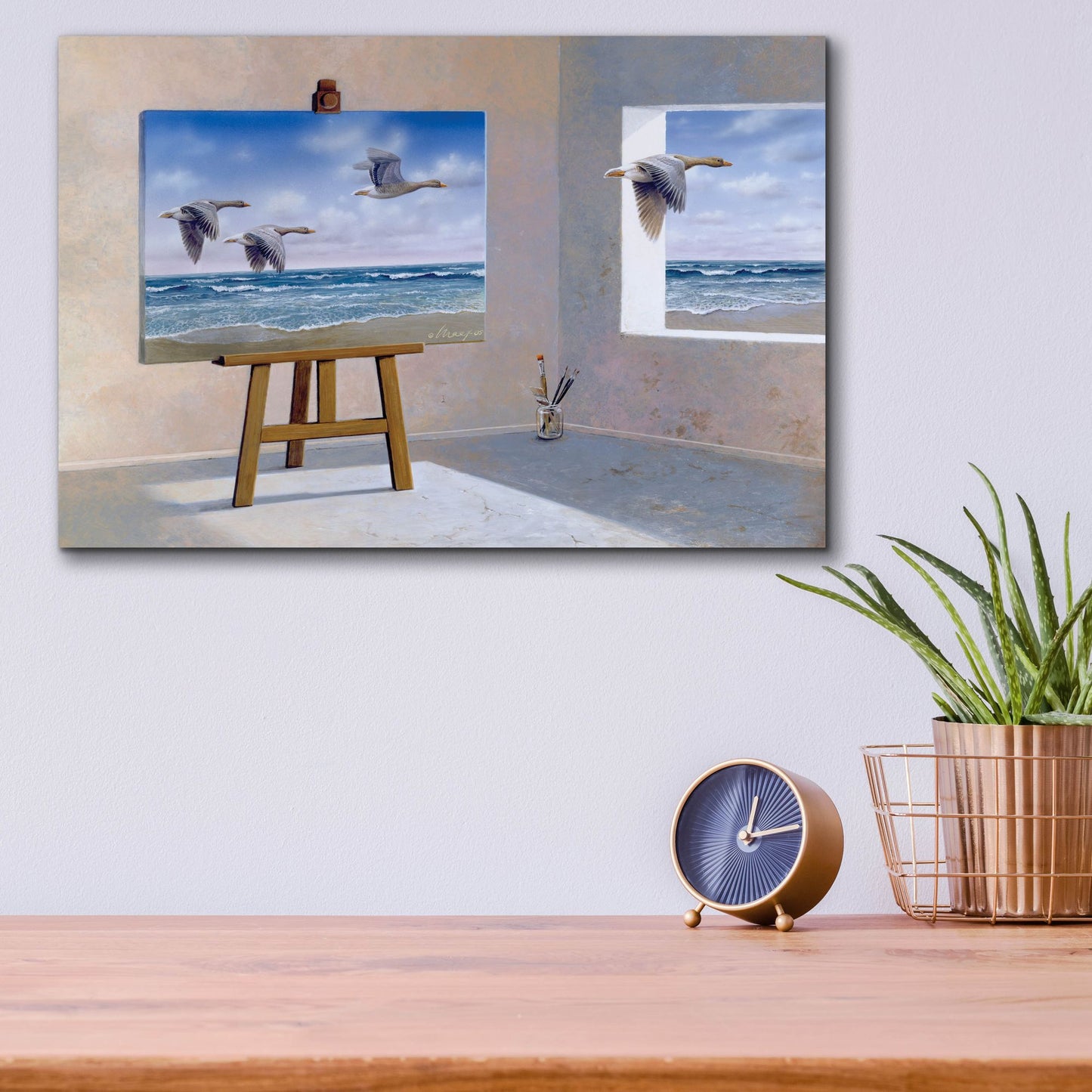 Epic Art 'Goose' by Harro Maass, Acrylic Glass Wall Art,16x12