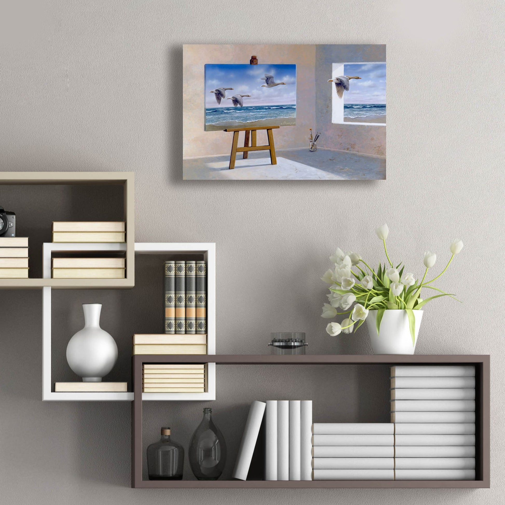 Epic Art 'Goose' by Harro Maass, Acrylic Glass Wall Art,24x16