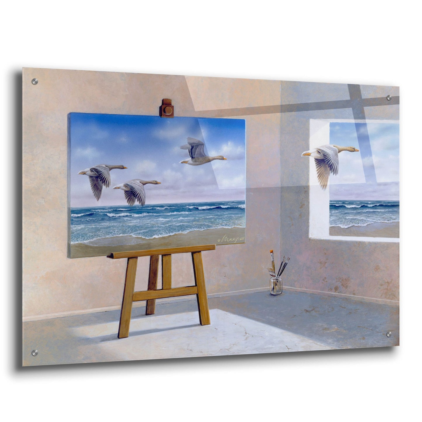 Epic Art 'Goose' by Harro Maass, Acrylic Glass Wall Art,36x24