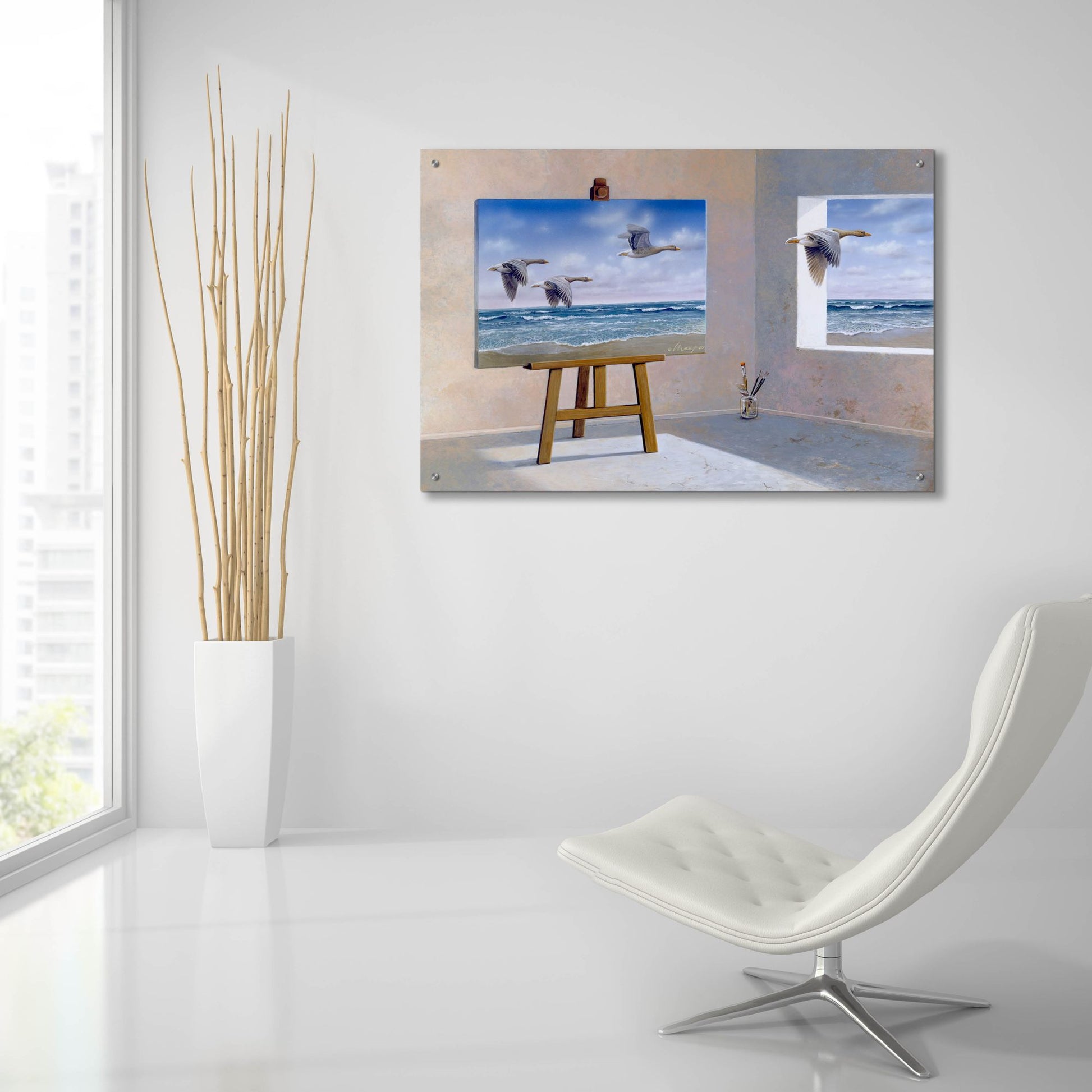 Epic Art 'Goose' by Harro Maass, Acrylic Glass Wall Art,36x24