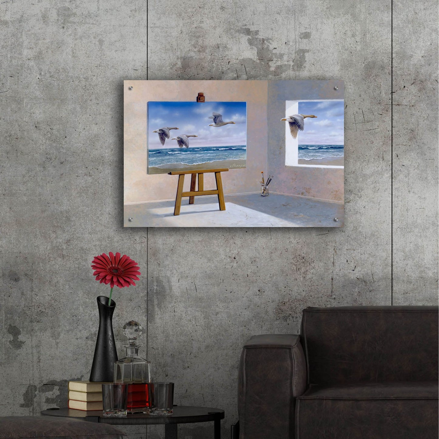 Epic Art 'Goose' by Harro Maass, Acrylic Glass Wall Art,36x24