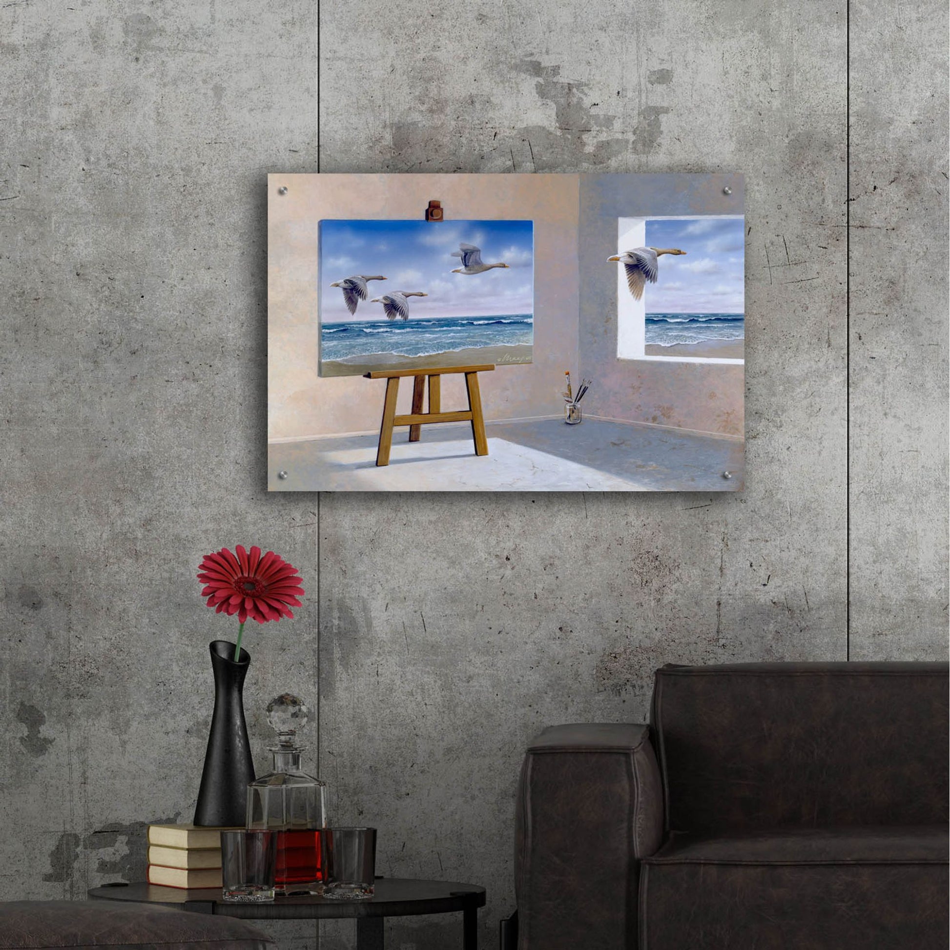 Epic Art 'Goose' by Harro Maass, Acrylic Glass Wall Art,36x24