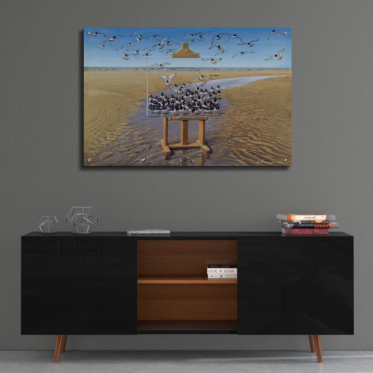 Epic Art 'Oyster Catchers' by Harro Maass, Acrylic Glass Wall Art,36x24