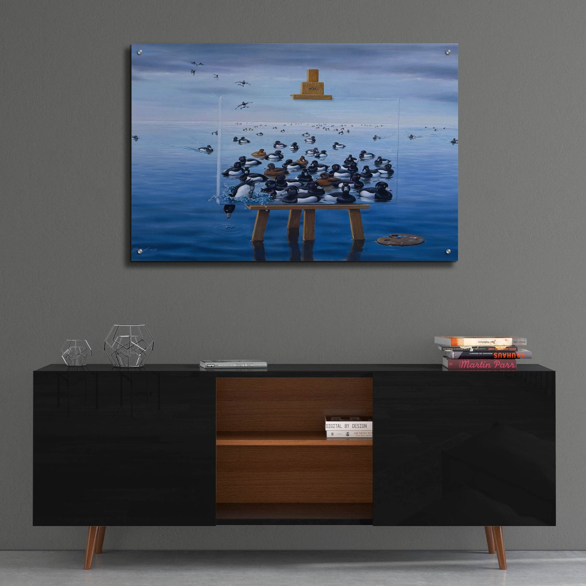 Epic Art 'Tufted Ducks' by Harro Maass, Acrylic Glass Wall Art,36x24