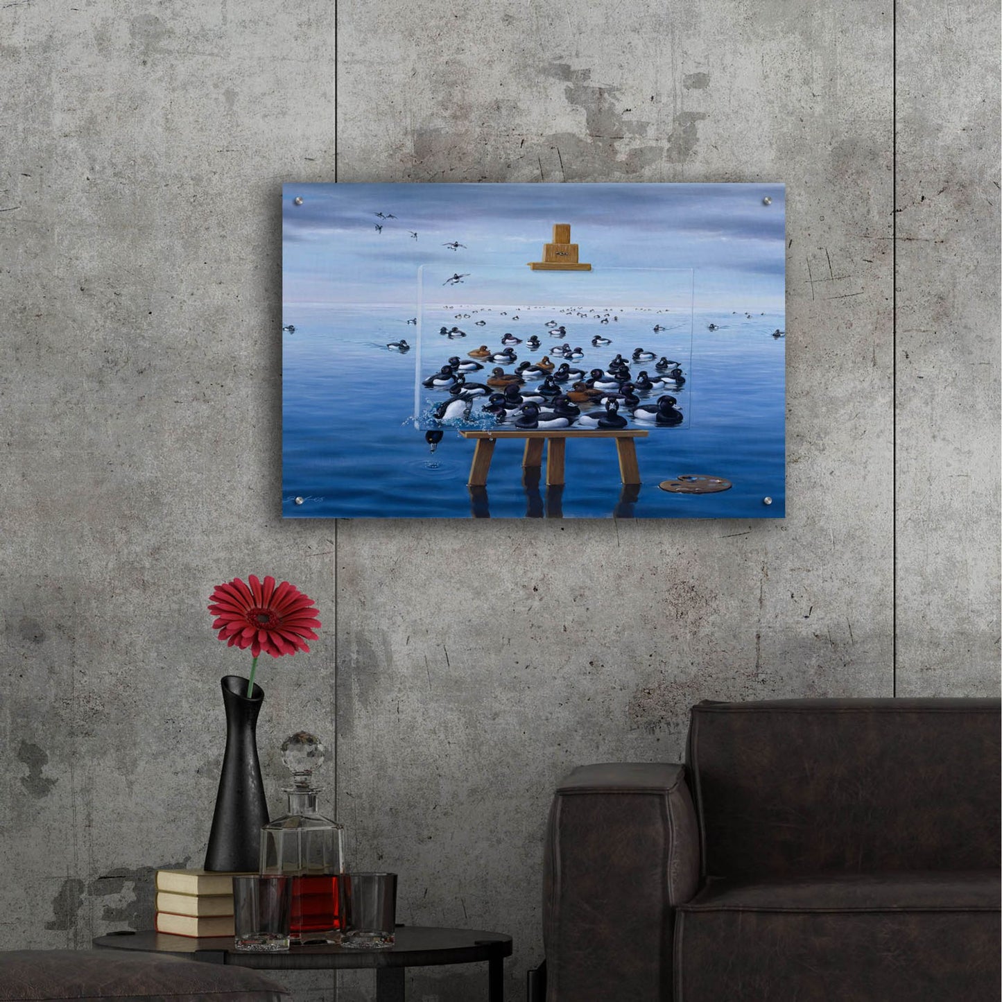 Epic Art 'Tufted Ducks' by Harro Maass, Acrylic Glass Wall Art,36x24