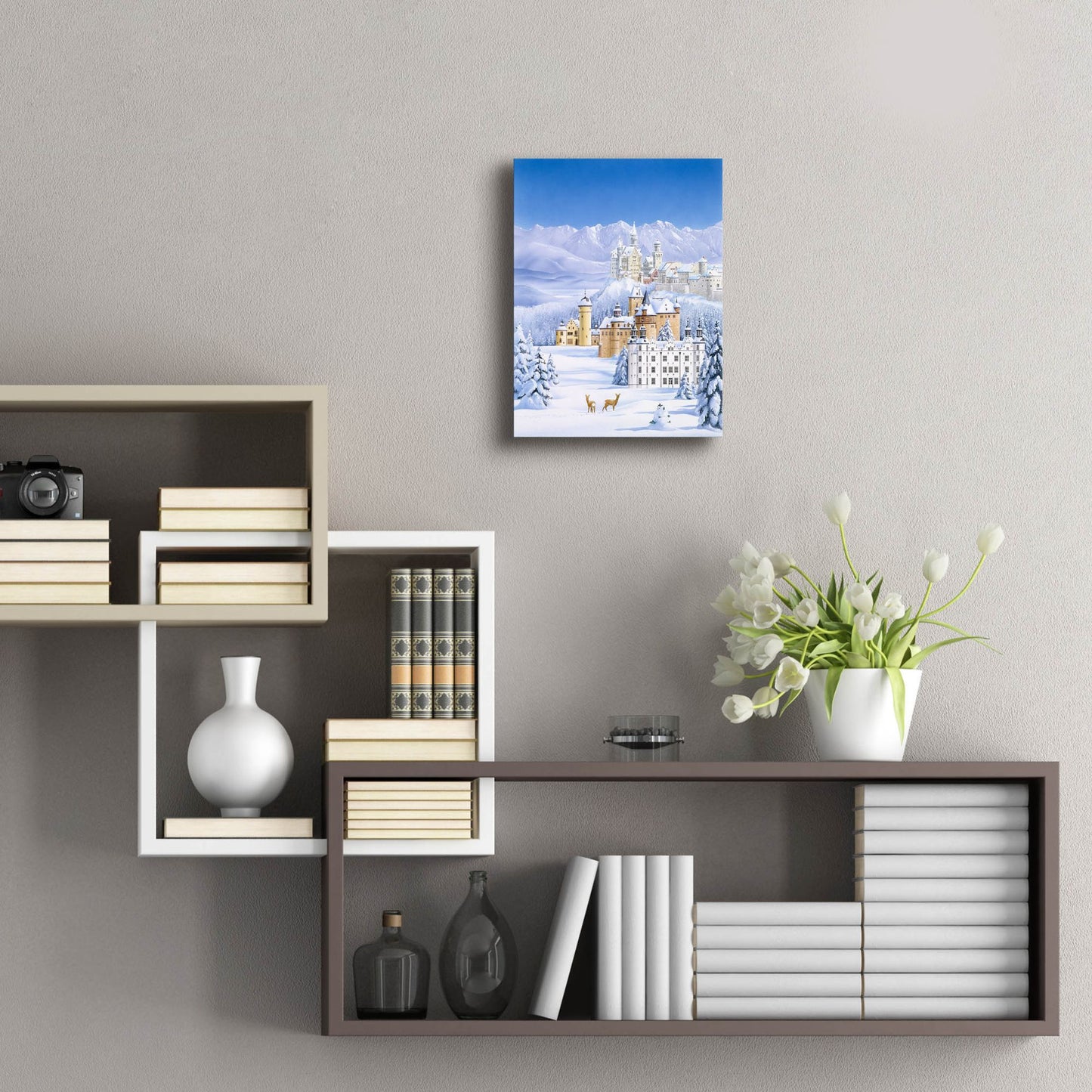 Epic Art 'German Castles In Winter' by Harro Maass, Acrylic Glass Wall Art,12x16