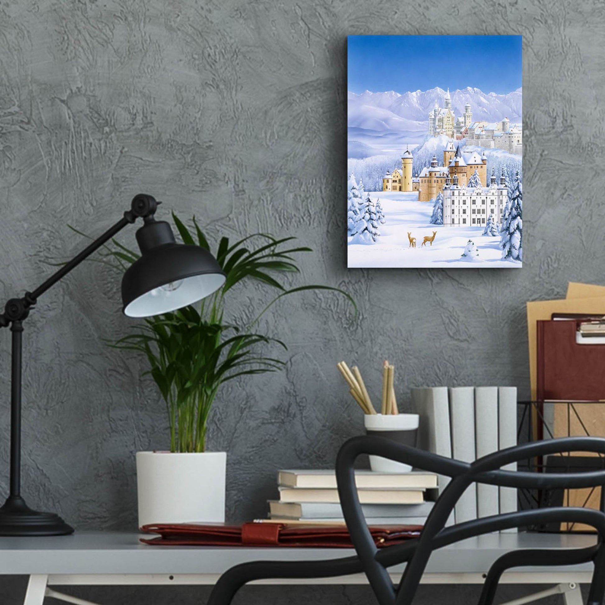 Epic Art 'German Castles In Winter' by Harro Maass, Acrylic Glass Wall Art,12x16