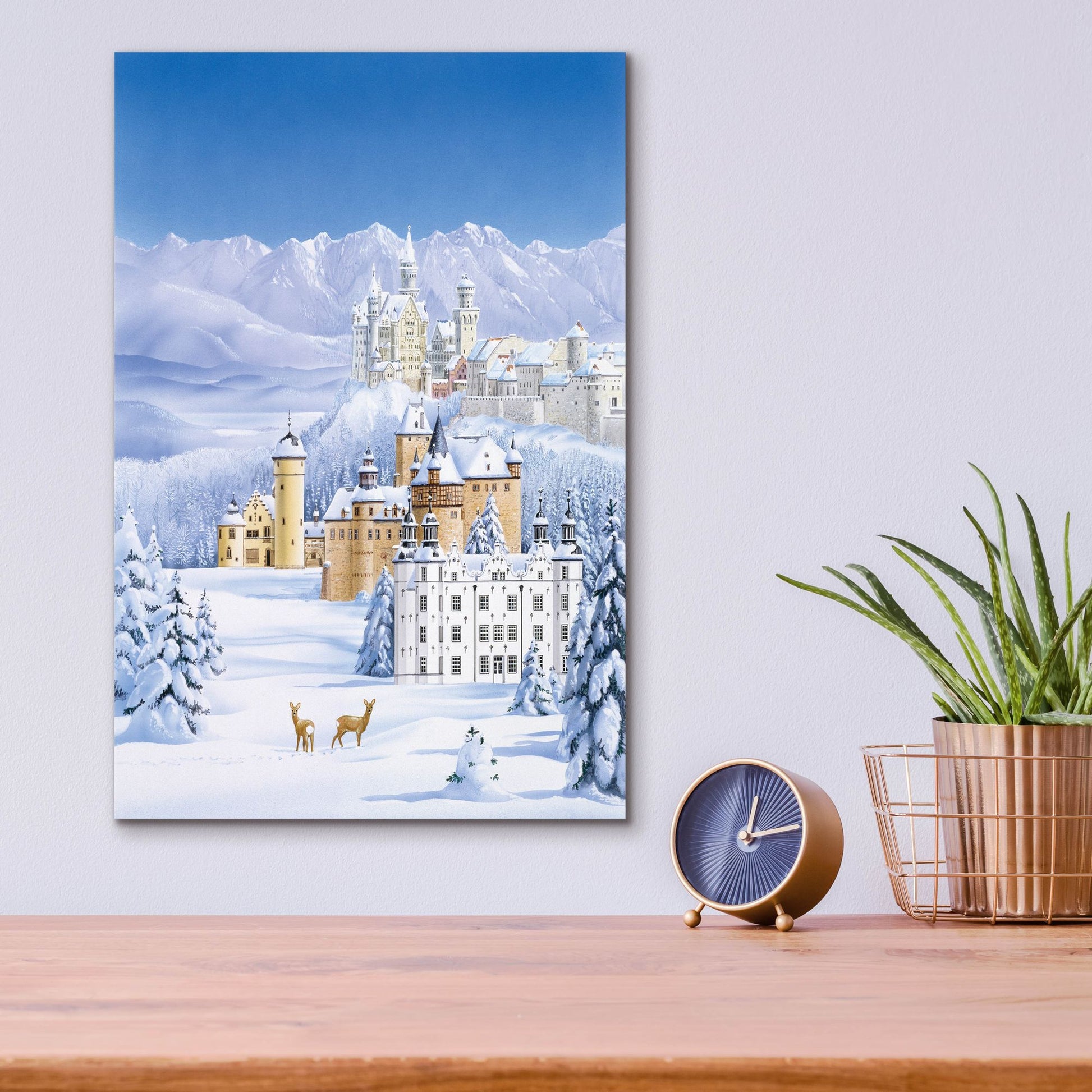 Epic Art 'German Castles In Winter' by Harro Maass, Acrylic Glass Wall Art,12x16