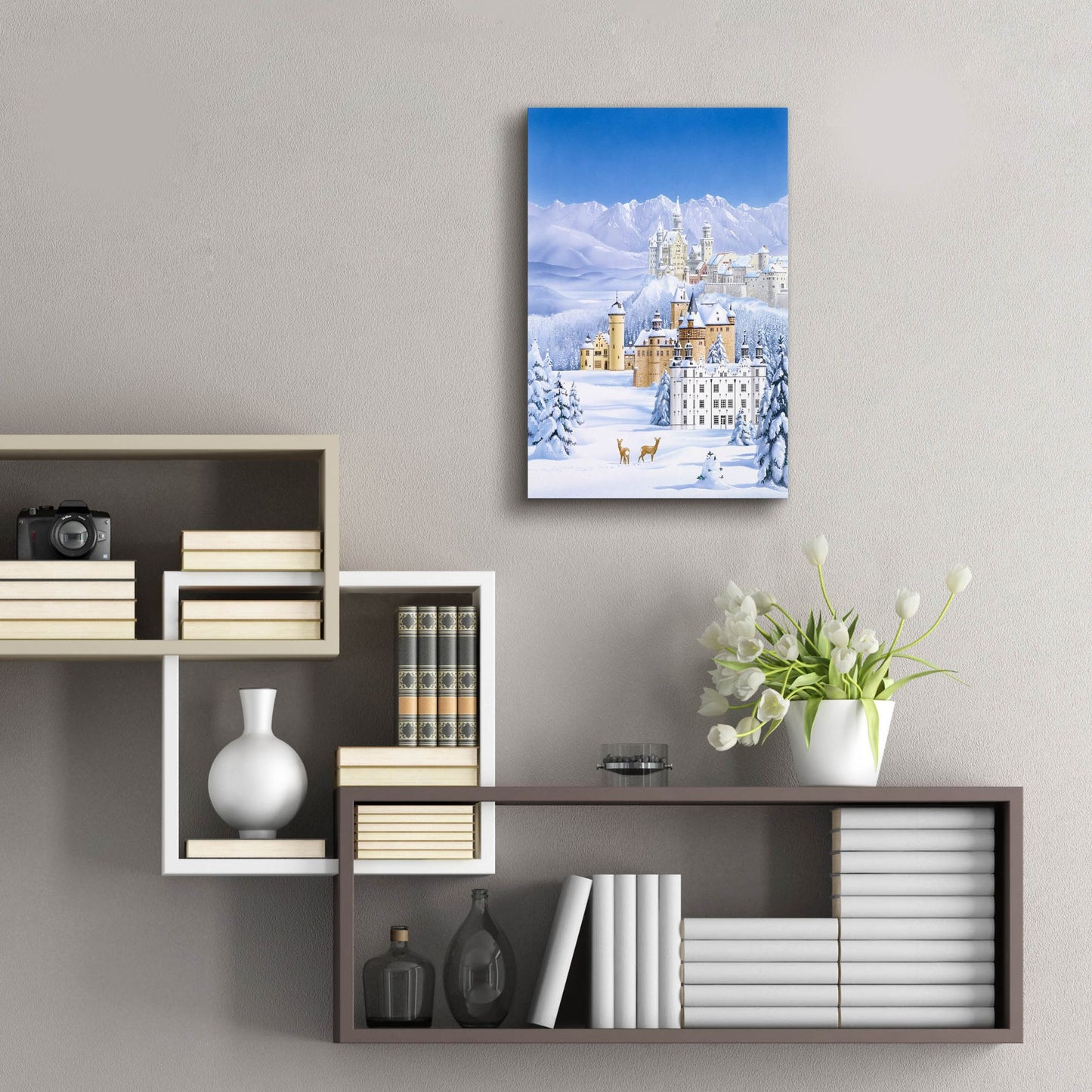 Epic Art 'German Castles In Winter' by Harro Maass, Acrylic Glass Wall Art,16x24