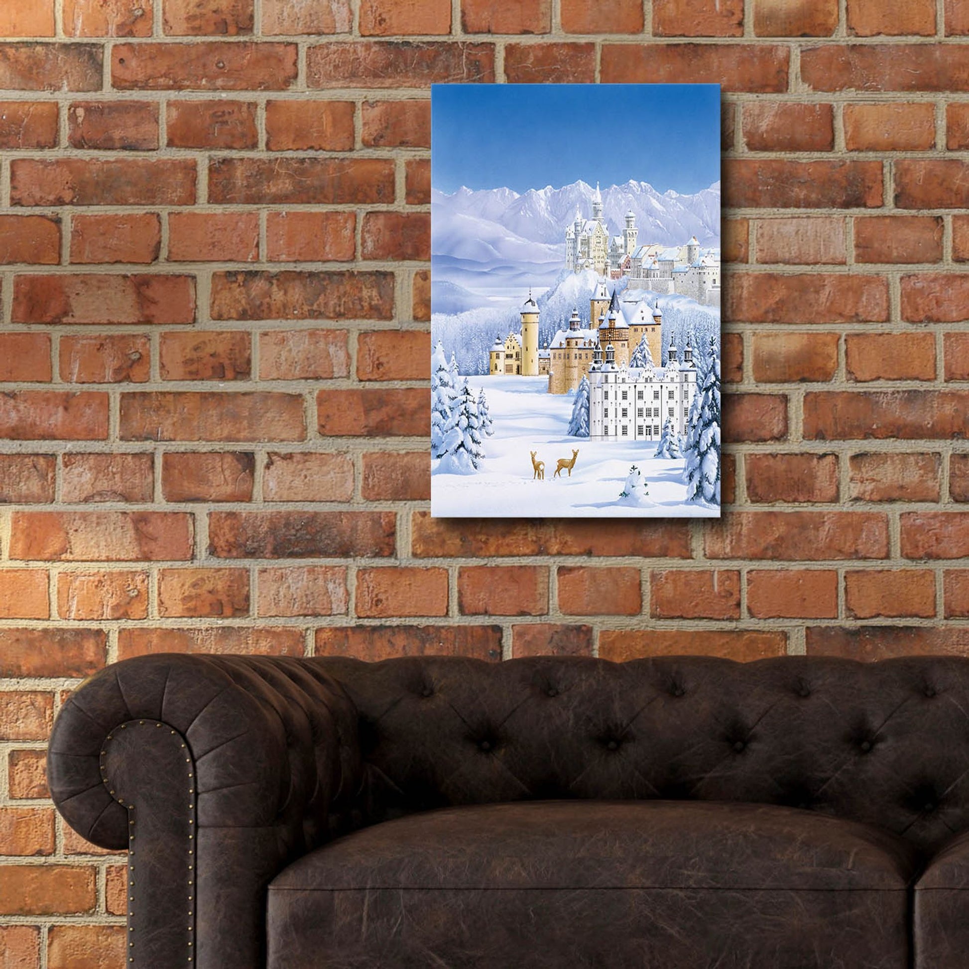 Epic Art 'German Castles In Winter' by Harro Maass, Acrylic Glass Wall Art,16x24