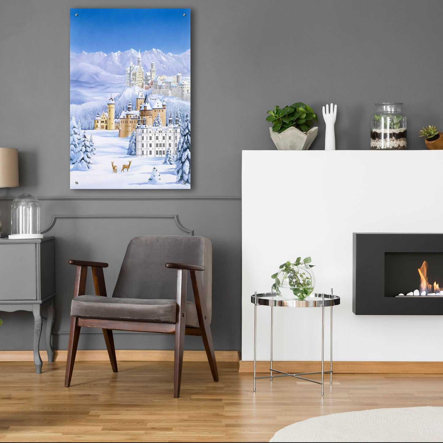 Epic Art 'German Castles In Winter' by Harro Maass, Acrylic Glass Wall Art,24x36