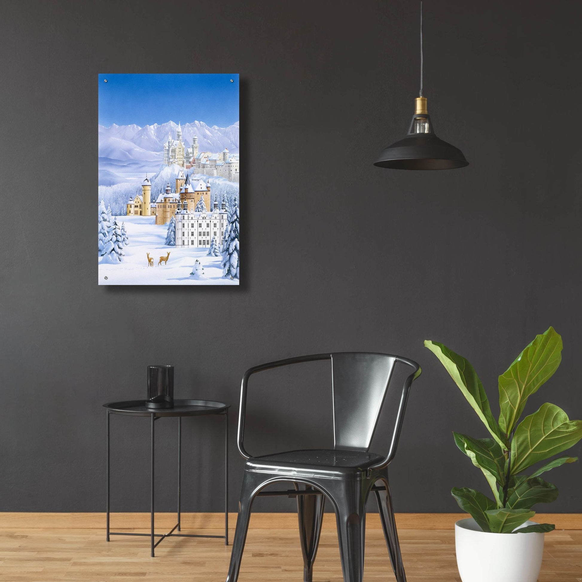 Epic Art 'German Castles In Winter' by Harro Maass, Acrylic Glass Wall Art,24x36