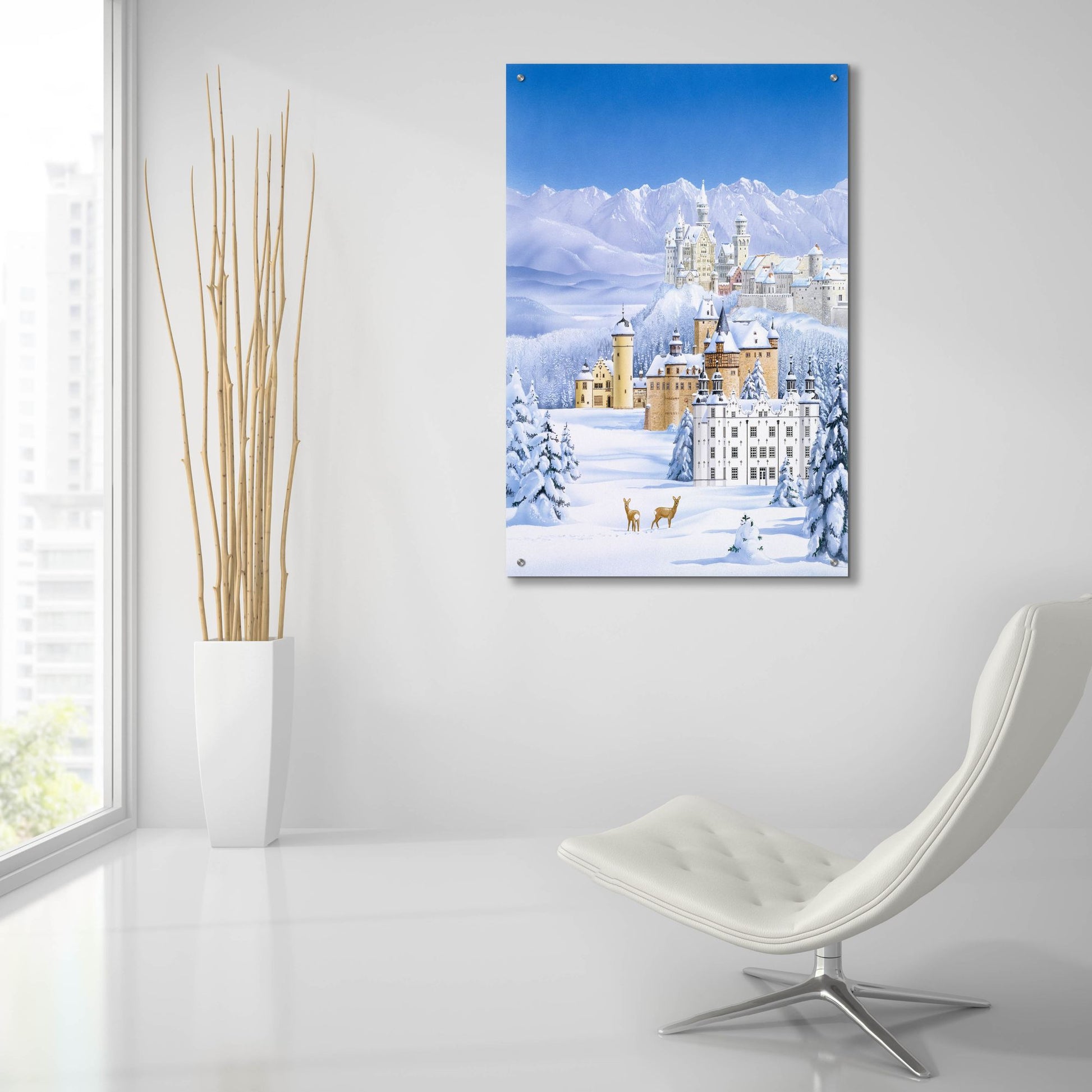 Epic Art 'German Castles In Winter' by Harro Maass, Acrylic Glass Wall Art,24x36