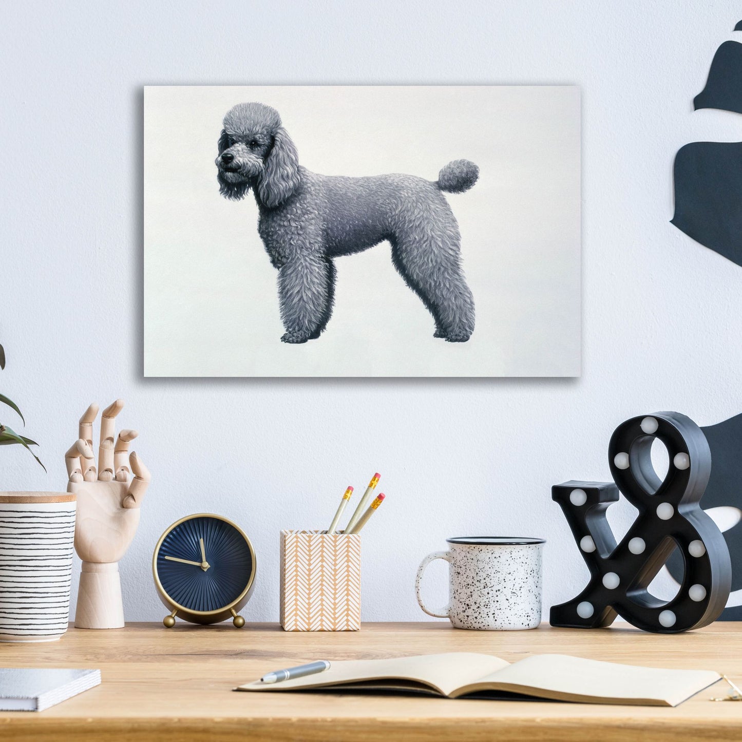 Epic Art 'Poodle' by Harro Maass, Acrylic Glass Wall Art,16x12