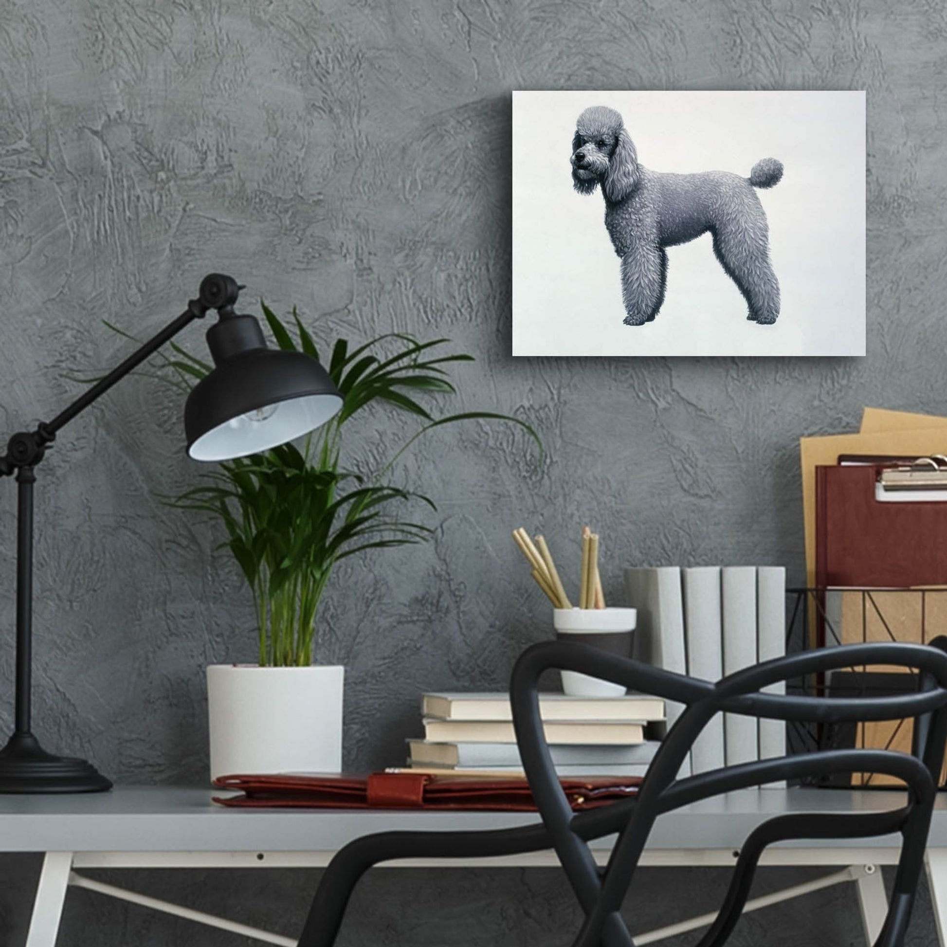 Epic Art 'Poodle' by Harro Maass, Acrylic Glass Wall Art,16x12