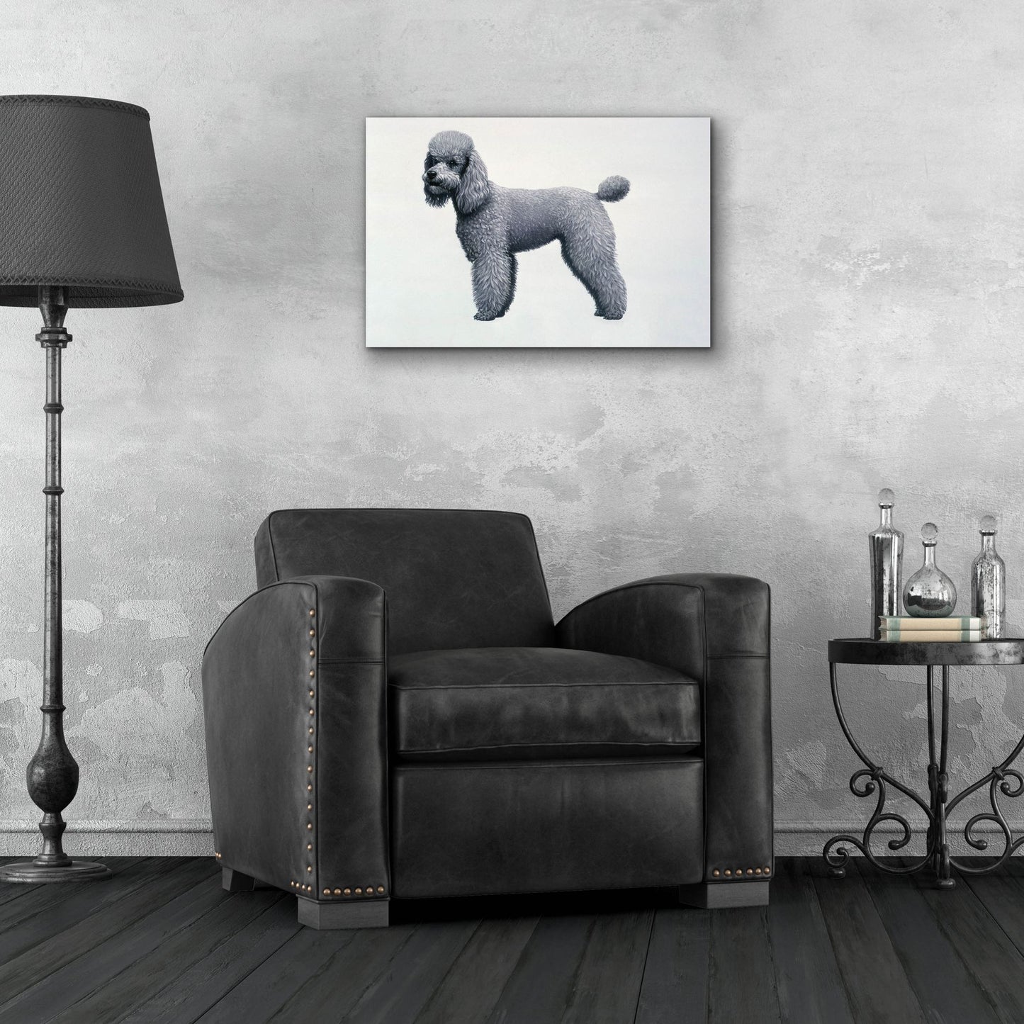 Epic Art 'Poodle' by Harro Maass, Acrylic Glass Wall Art,24x16