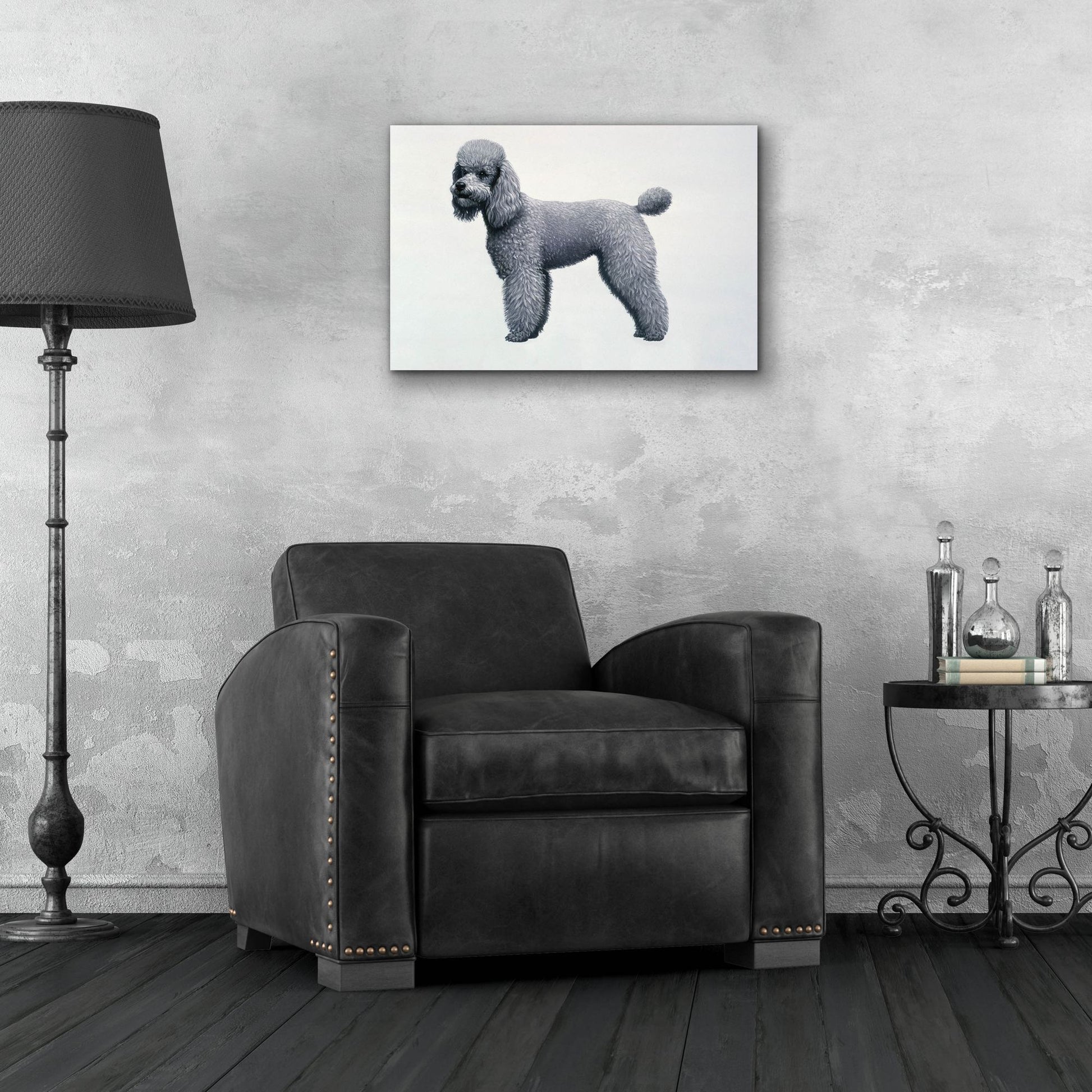 Epic Art 'Poodle' by Harro Maass, Acrylic Glass Wall Art,24x16