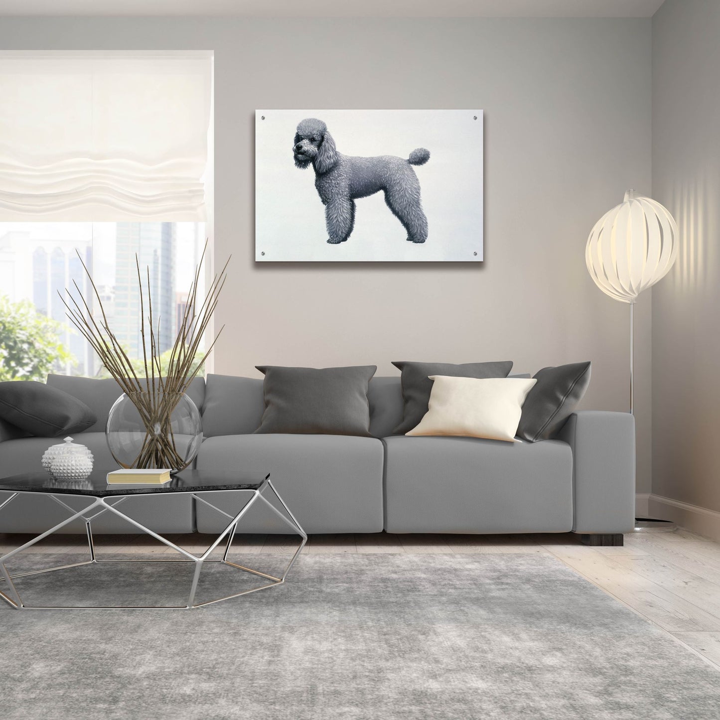 Epic Art 'Poodle' by Harro Maass, Acrylic Glass Wall Art,36x24