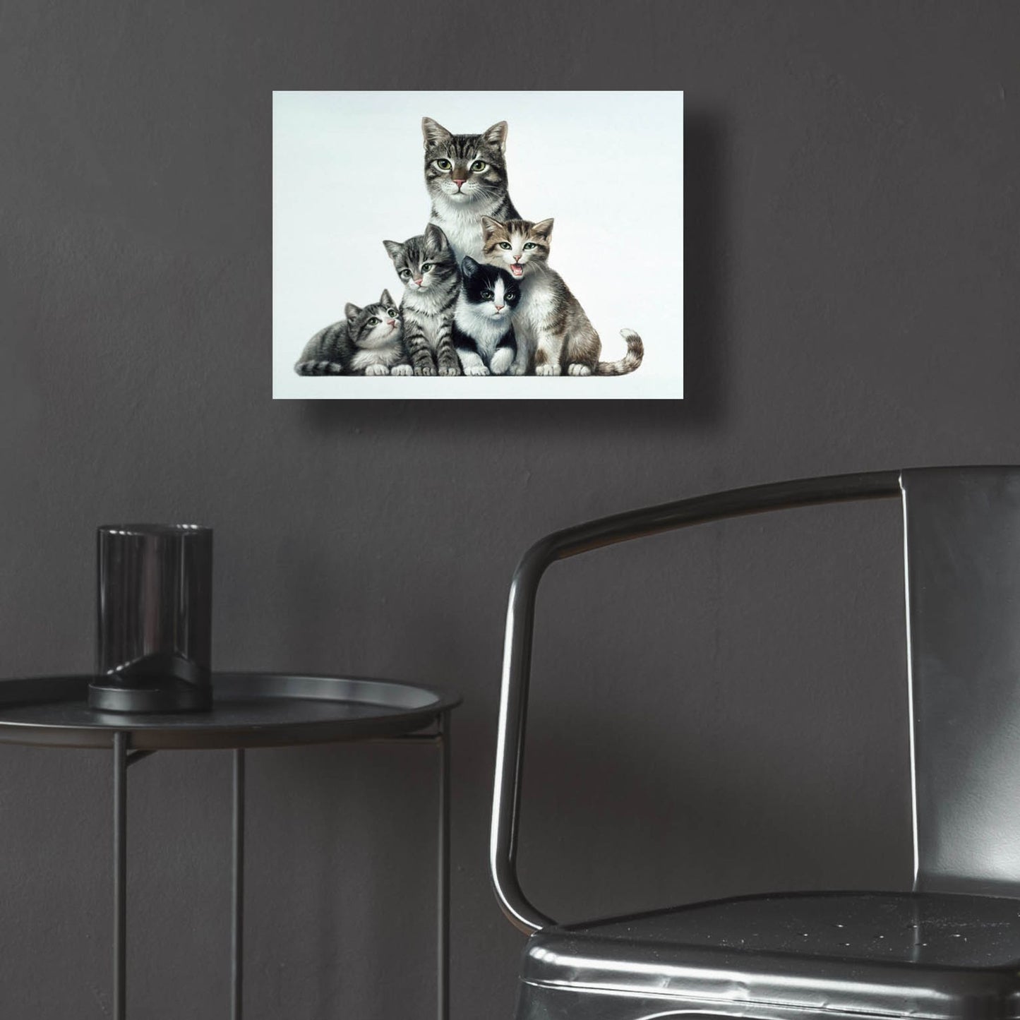 Epic Art 'Cat Family 2' by Harro Maass, Acrylic Glass Wall Art,16x12