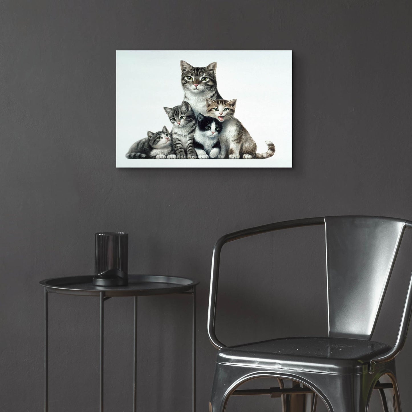 Epic Art 'Cat Family 2' by Harro Maass, Acrylic Glass Wall Art,24x16