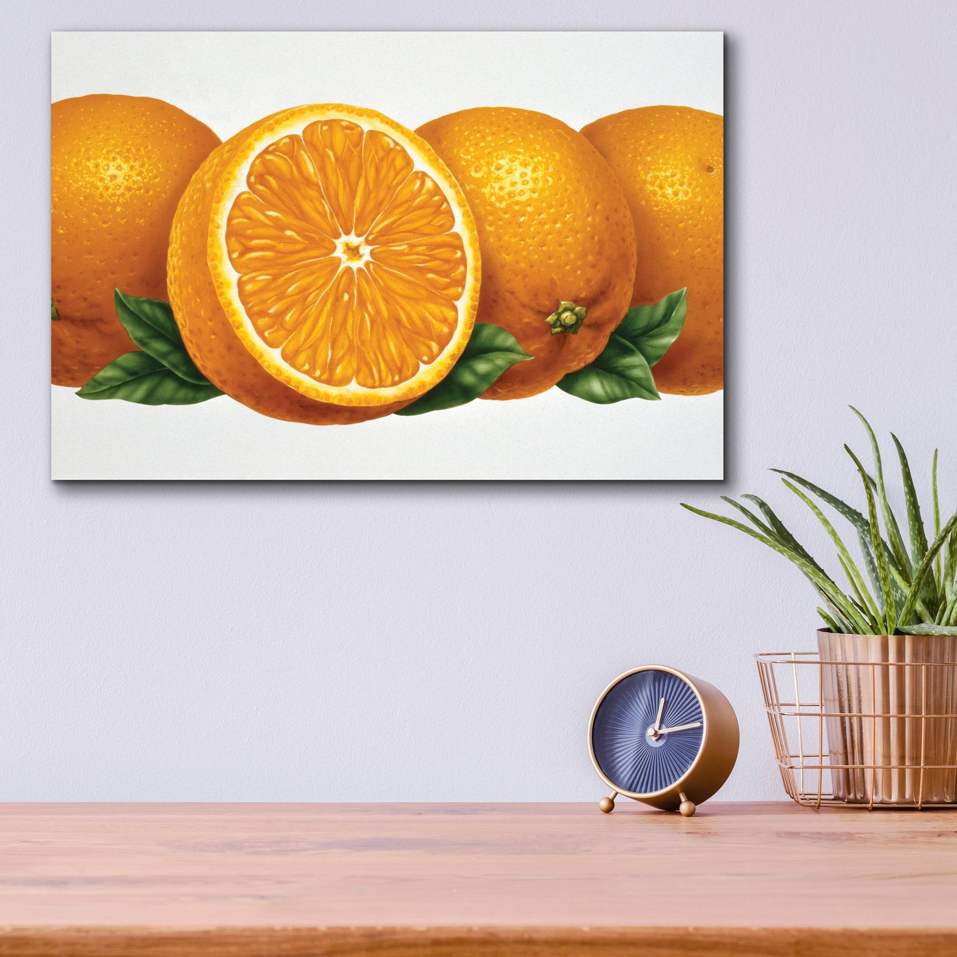 Epic Art 'Oranges' by Harro Maass, Acrylic Glass Wall Art,16x12