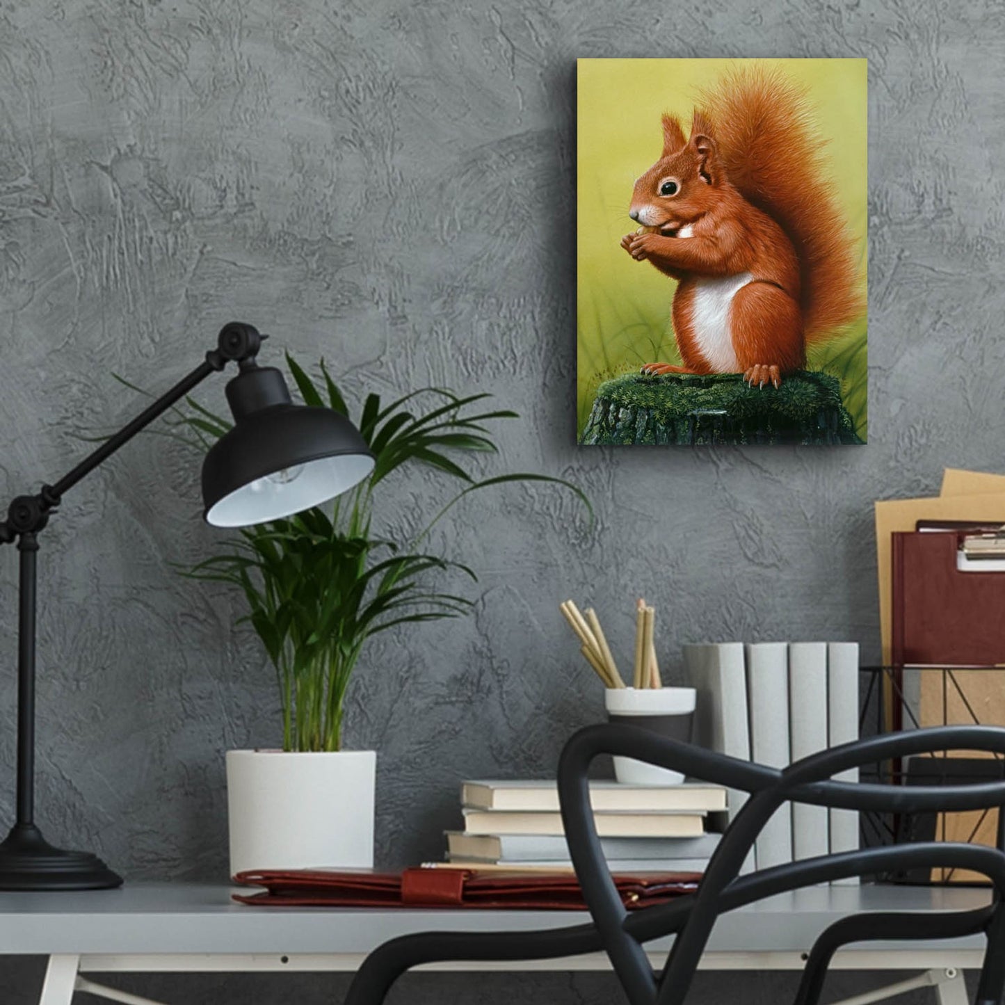 Epic Art 'Red Squirrel' by Harro Maass, Acrylic Glass Wall Art,12x16