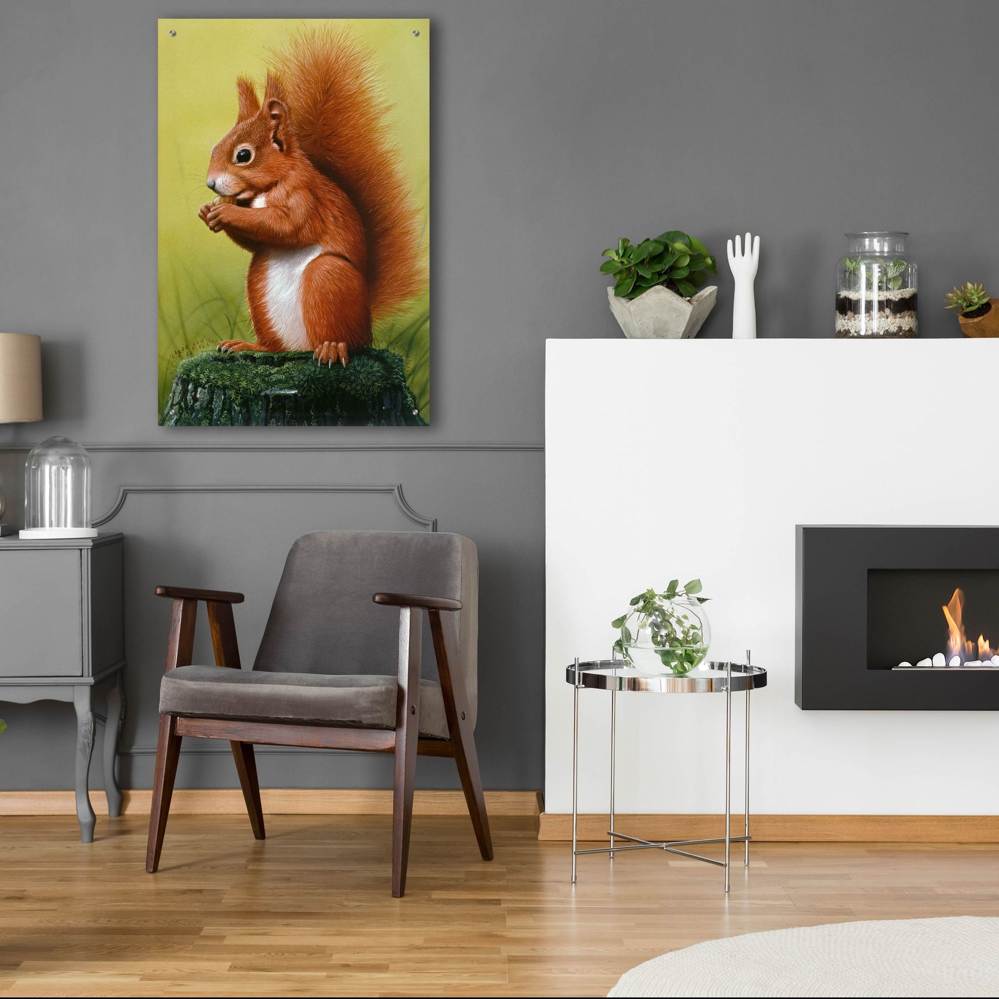 Epic Art 'Red Squirrel' by Harro Maass, Acrylic Glass Wall Art,24x36