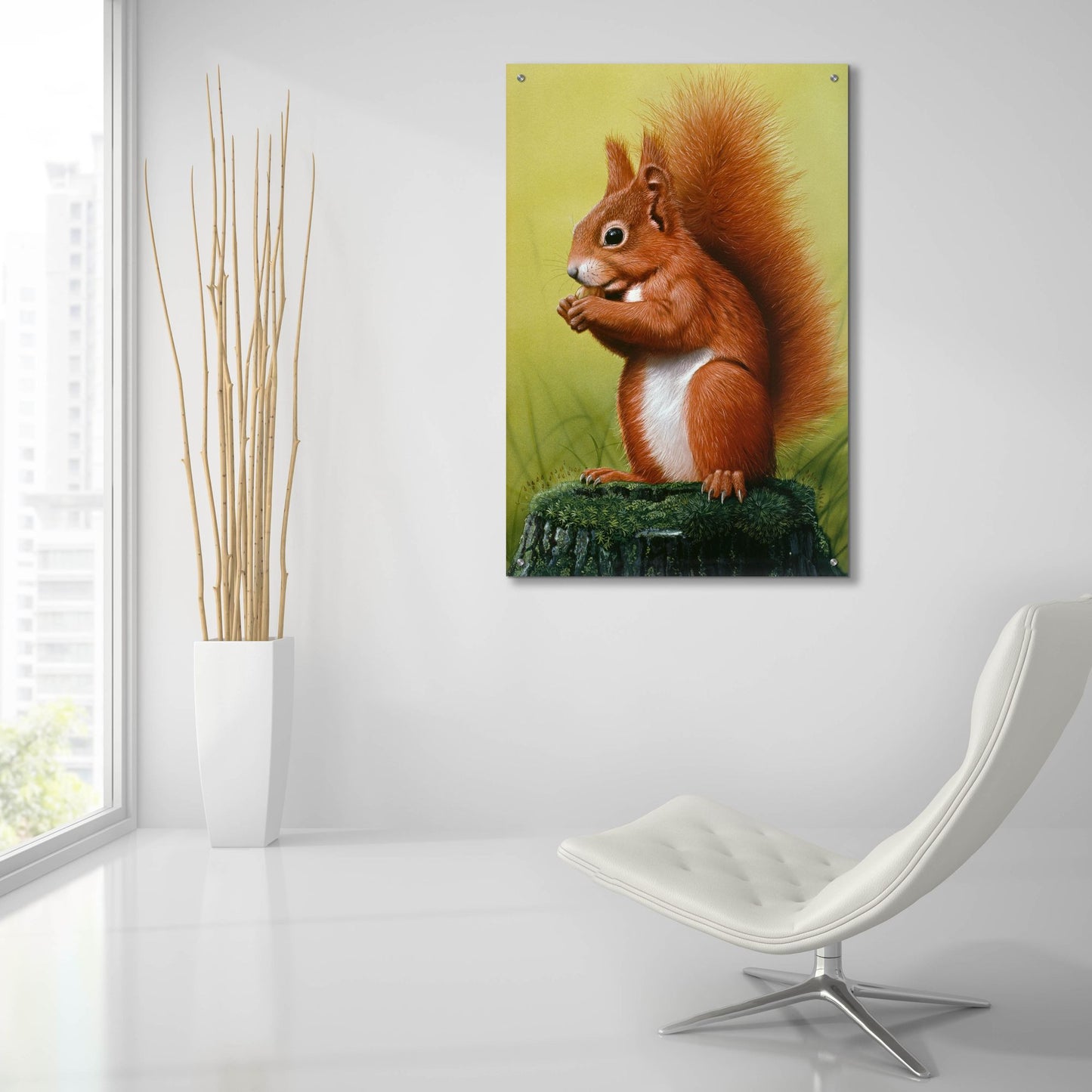 Epic Art 'Red Squirrel' by Harro Maass, Acrylic Glass Wall Art,24x36