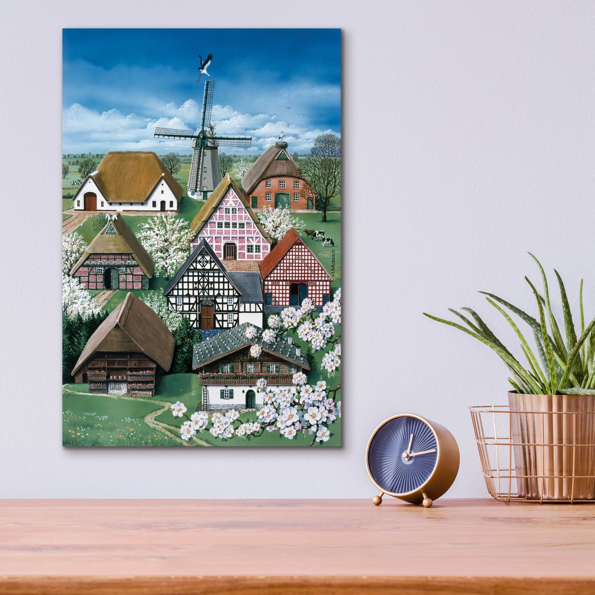 Epic Art 'German Farmhouses' by Harro Maass, Acrylic Glass Wall Art,12x16