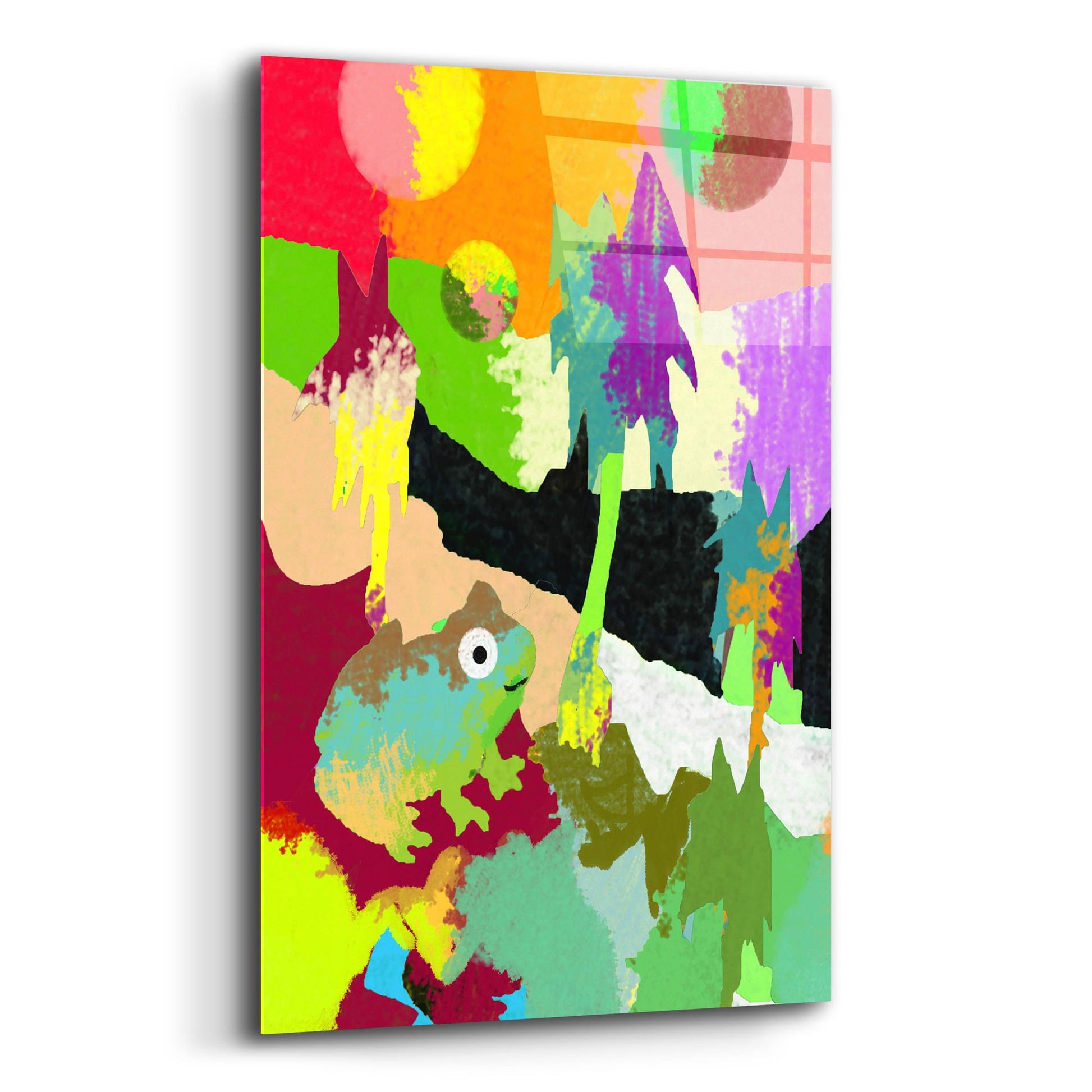 Epic Art 'Colorful Frog' by Holly McGee, Acrylic Glass Wall Art,12x16