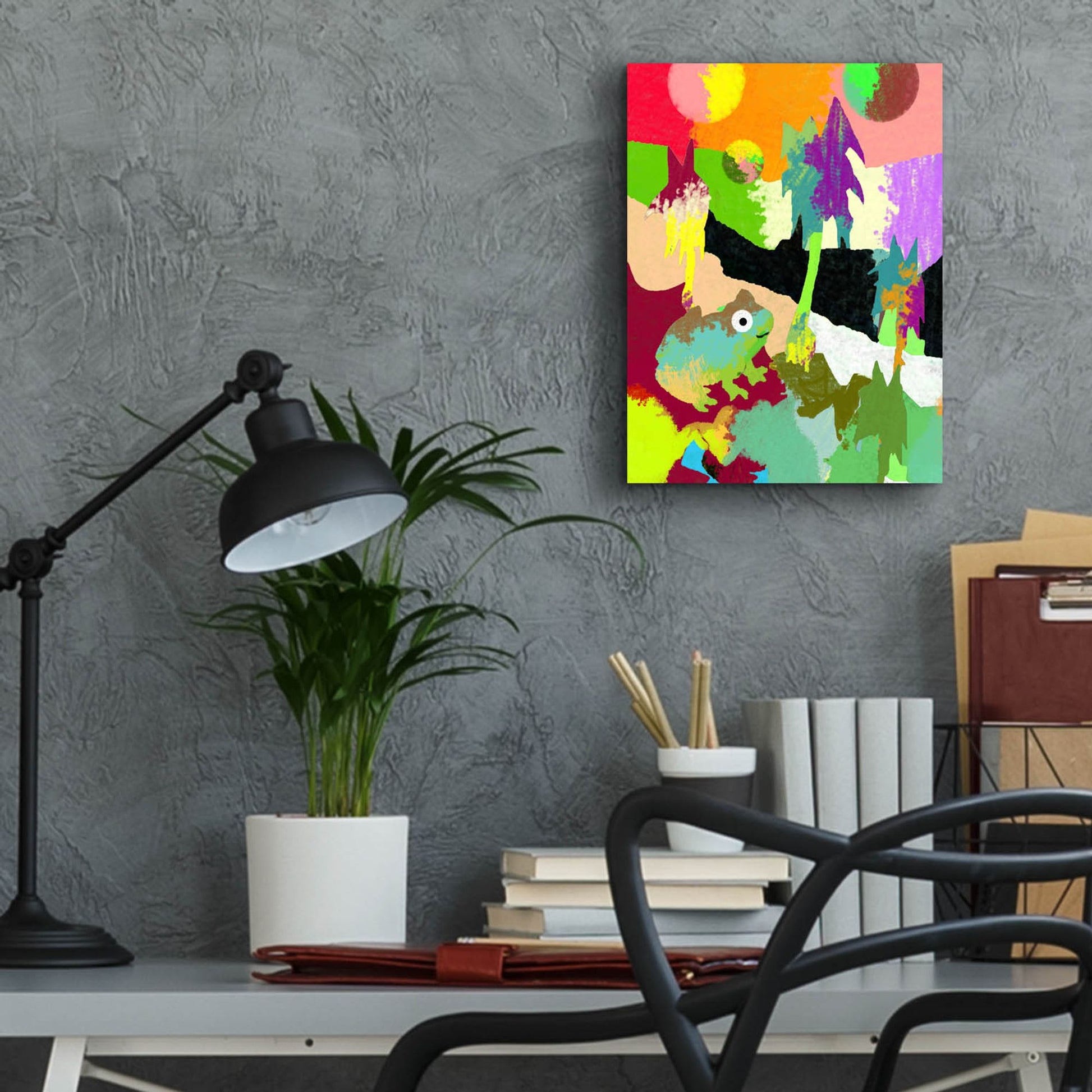 Epic Art 'Colorful Frog' by Holly McGee, Acrylic Glass Wall Art,12x16