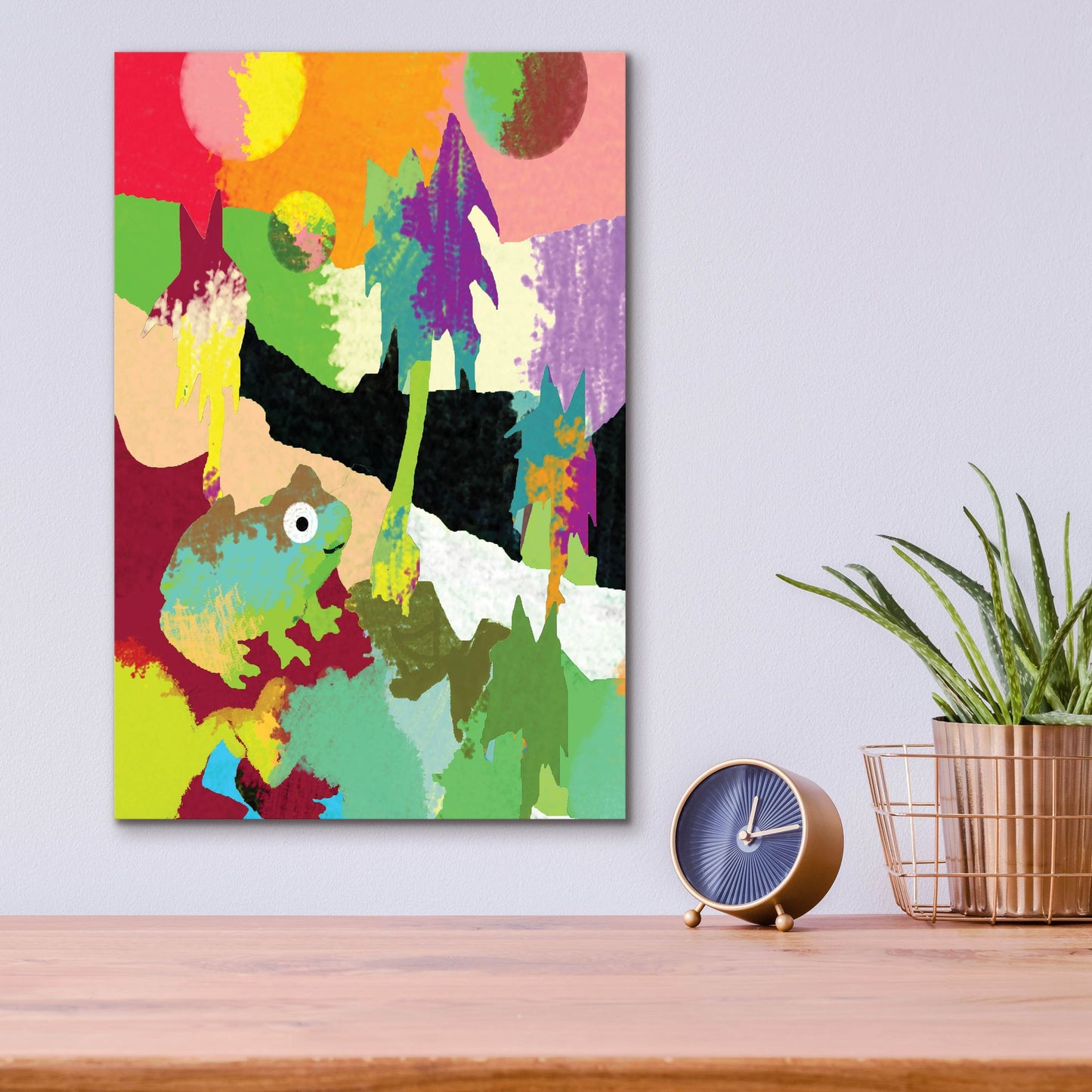 Epic Art 'Colorful Frog' by Holly McGee, Acrylic Glass Wall Art,12x16