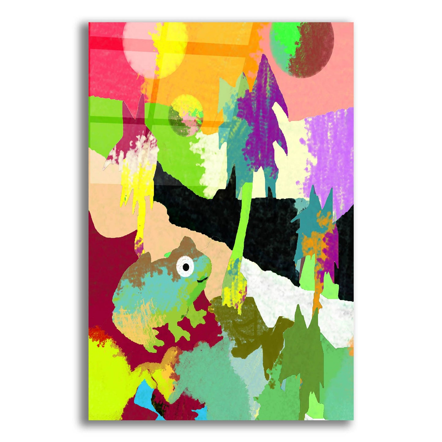 Epic Art 'Colorful Frog' by Holly McGee, Acrylic Glass Wall Art,12x16