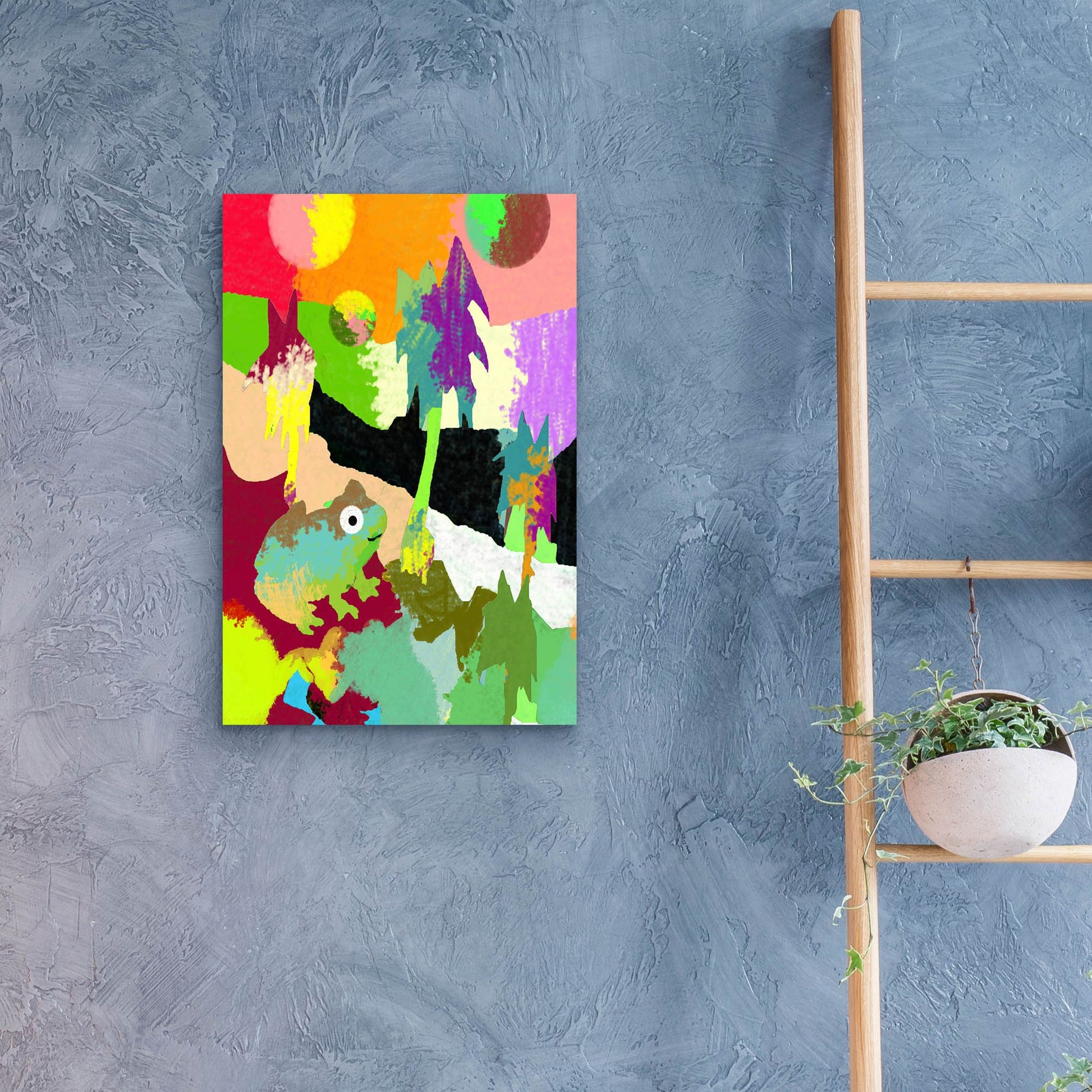 Epic Art 'Colorful Frog' by Holly McGee, Acrylic Glass Wall Art,16x24