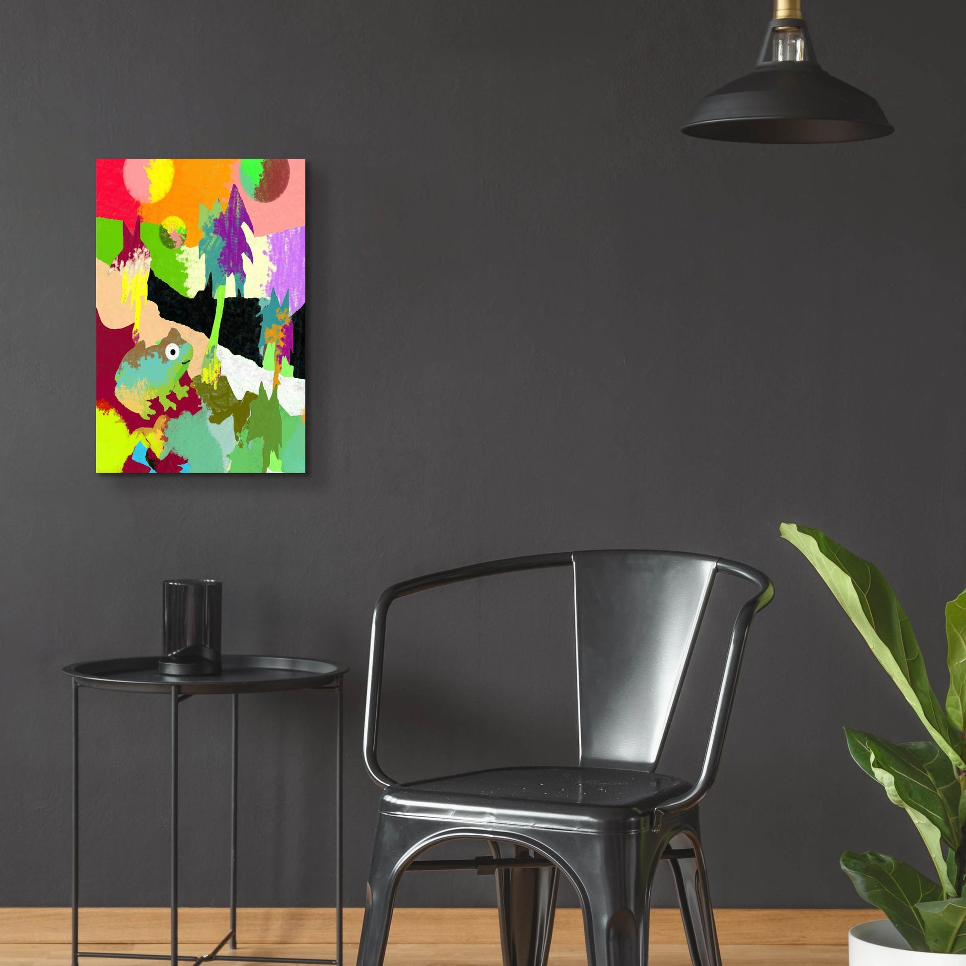 Epic Art 'Colorful Frog' by Holly McGee, Acrylic Glass Wall Art,16x24