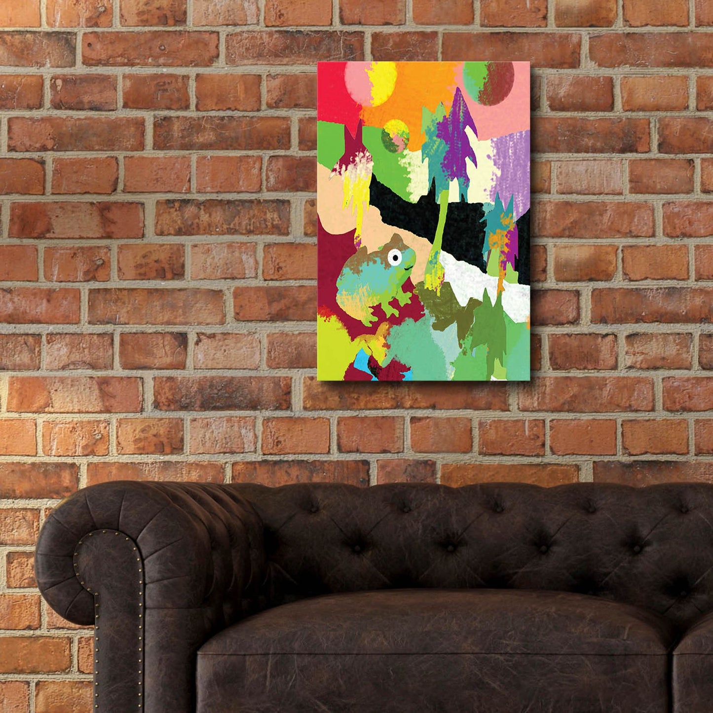 Epic Art 'Colorful Frog' by Holly McGee, Acrylic Glass Wall Art,16x24