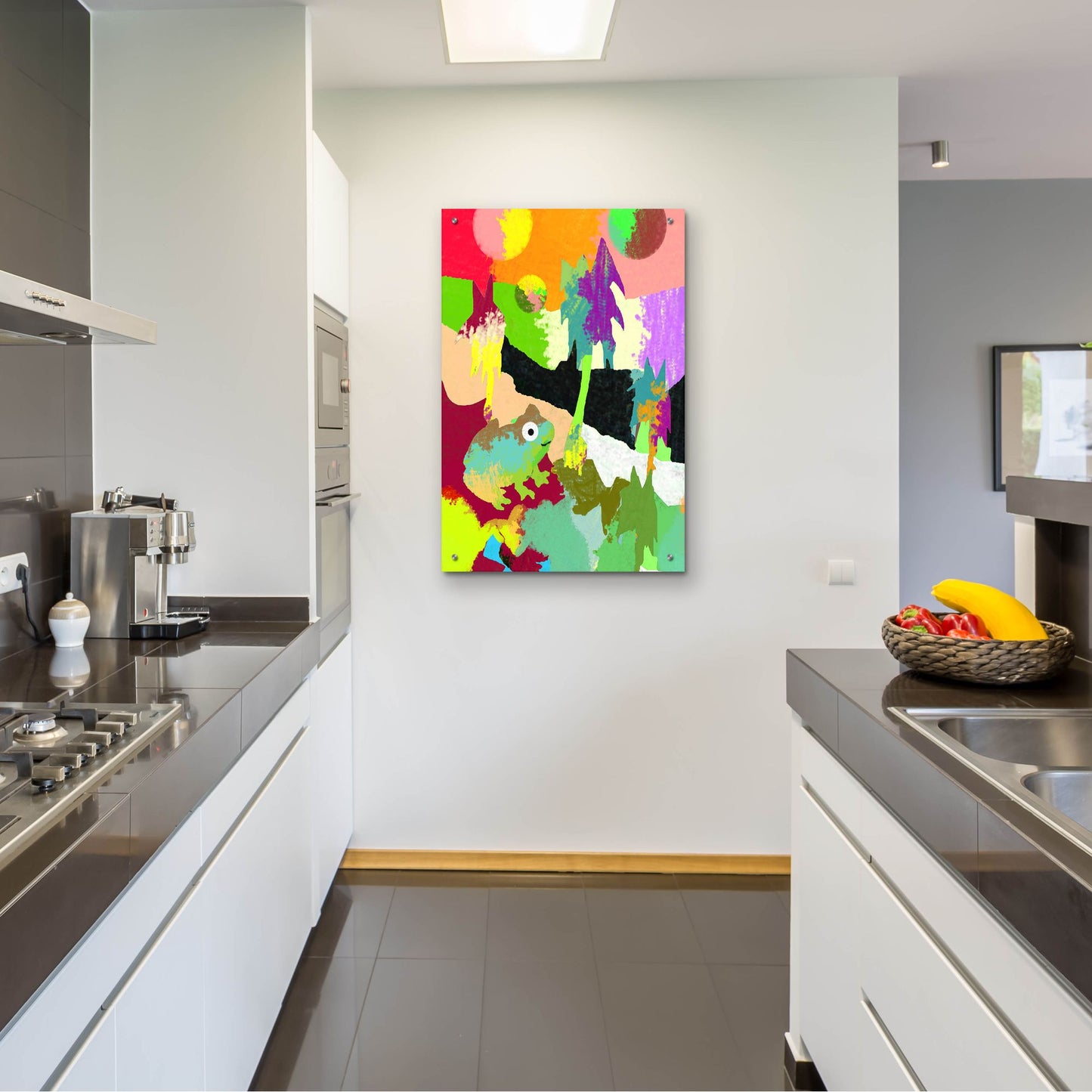 Epic Art 'Colorful Frog' by Holly McGee, Acrylic Glass Wall Art,24x36