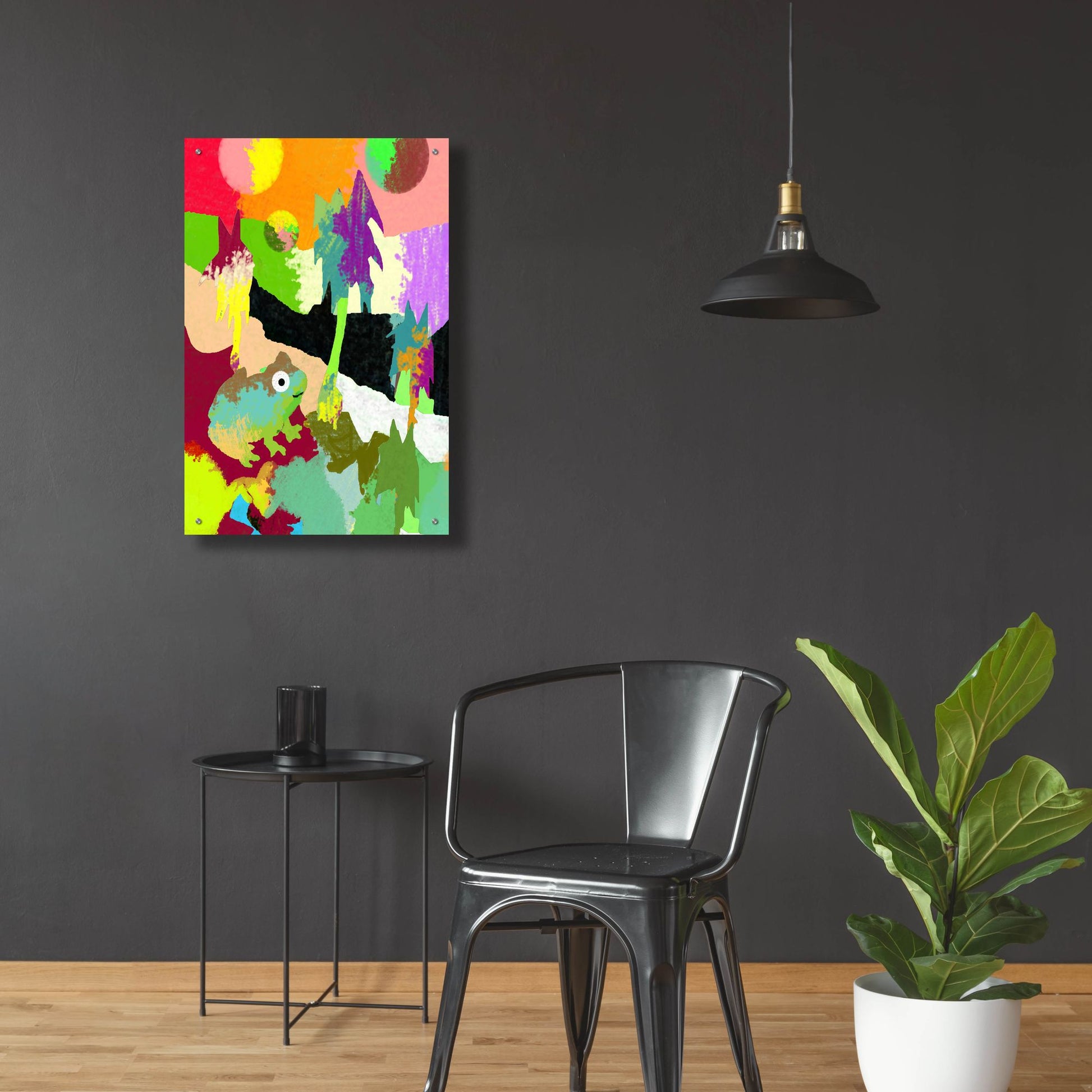 Epic Art 'Colorful Frog' by Holly McGee, Acrylic Glass Wall Art,24x36