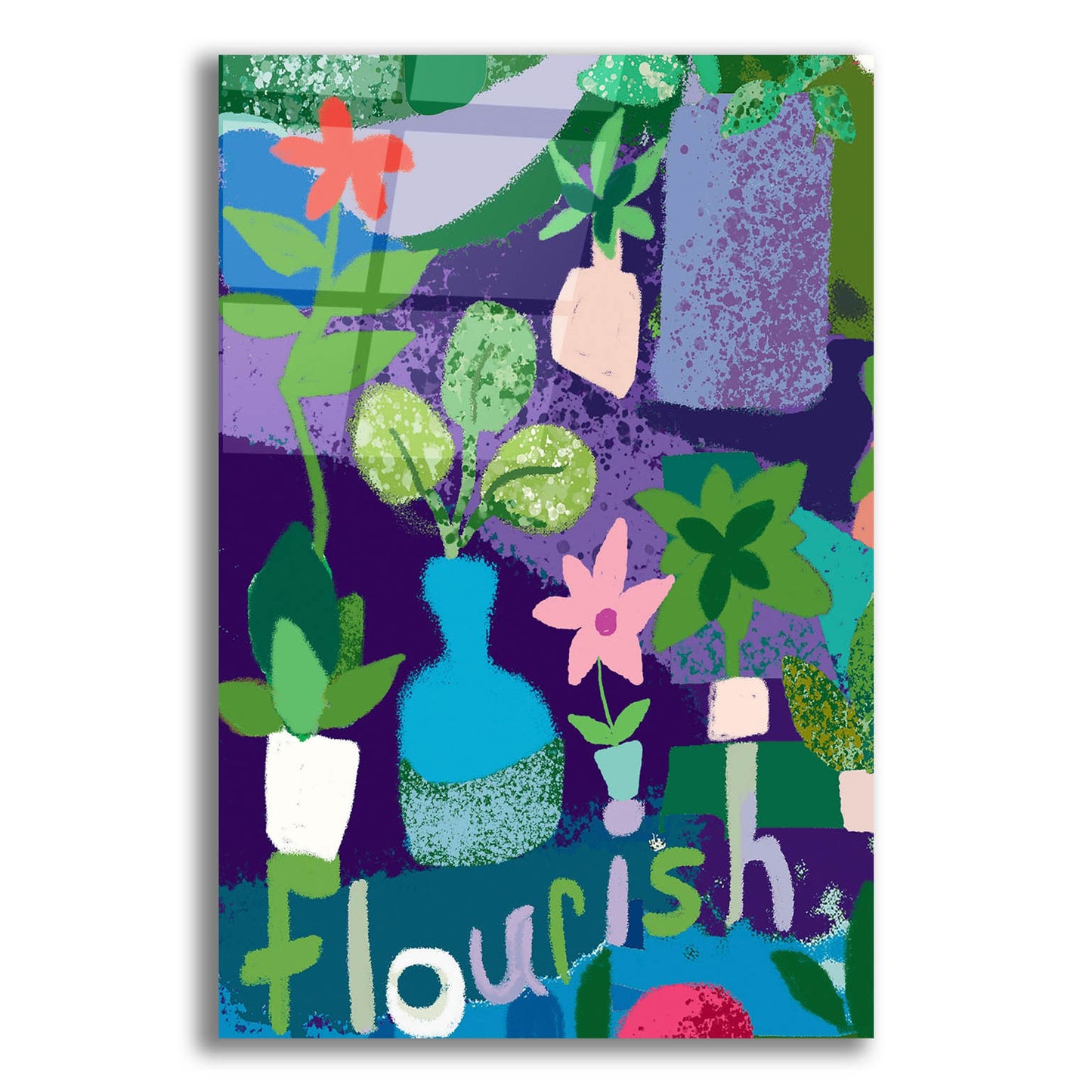 Epic Art 'Flourish' by Holly McGee, Acrylic Glass Wall Art,12x16