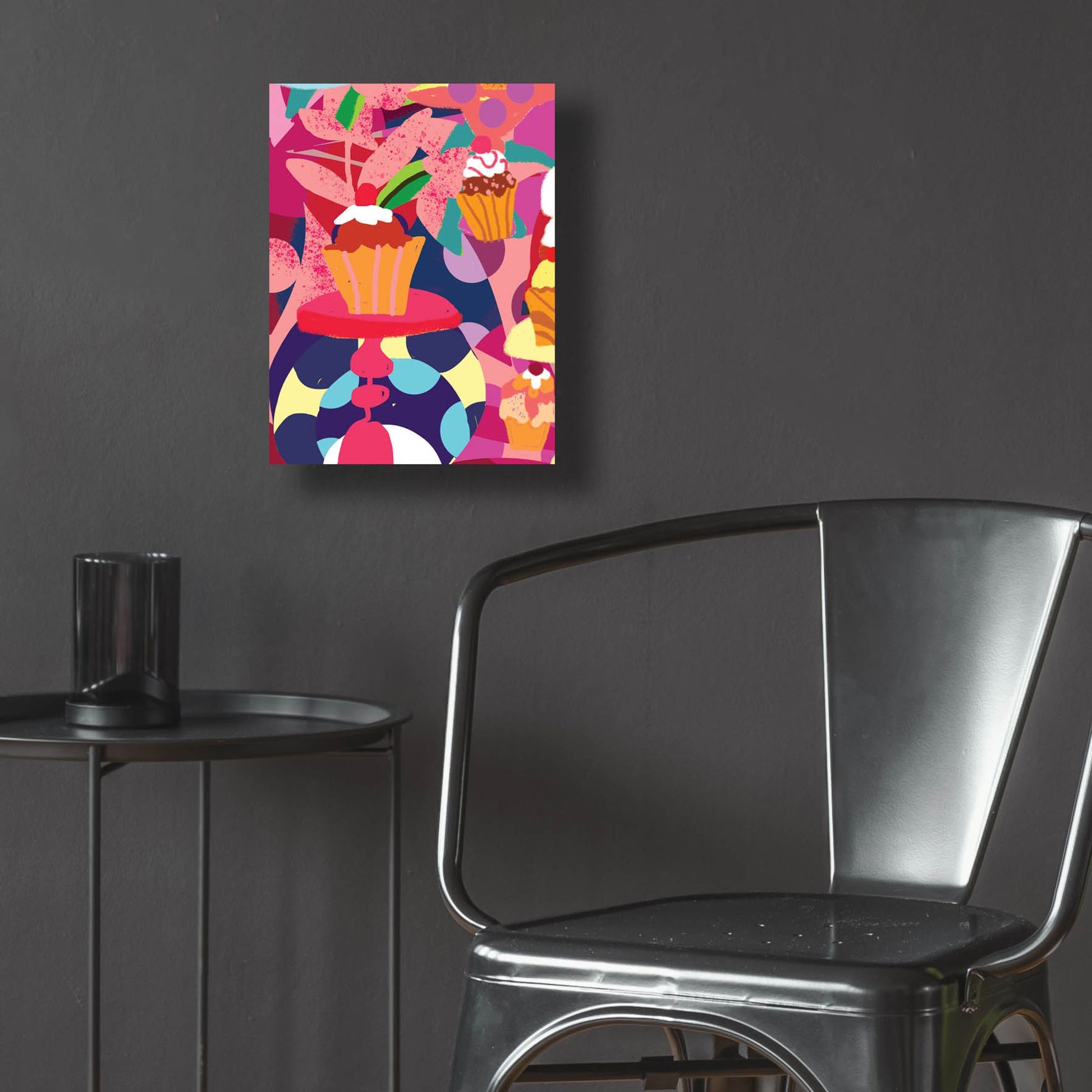 Epic Art 'Cupcakes With Abstract Background' by Holly McGee, Acrylic Glass Wall Art,12x16