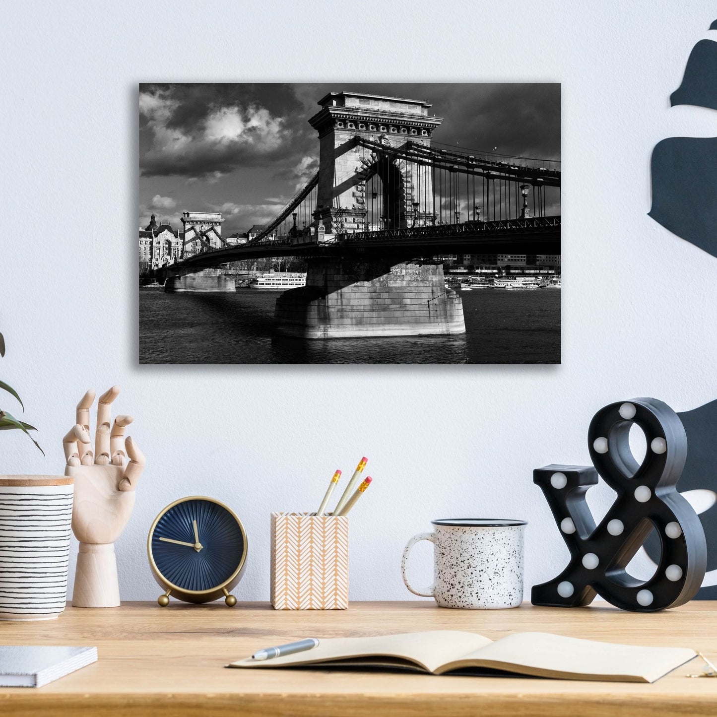 Epic Art 'Budapest Chain Bridge' by Istvan Nagy, Acrylic Glass Wall Art,16x12