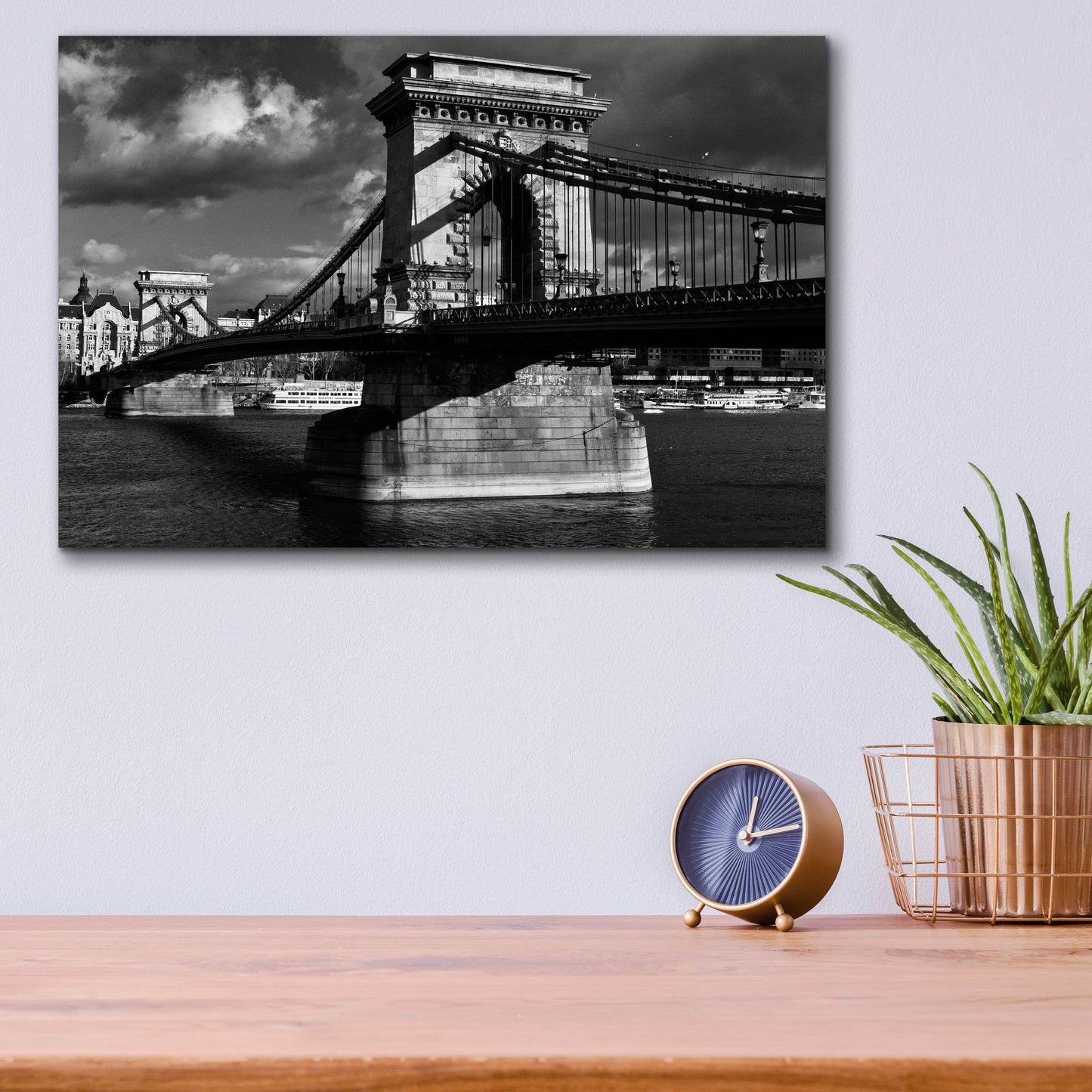 Epic Art 'Budapest Chain Bridge' by Istvan Nagy, Acrylic Glass Wall Art,16x12