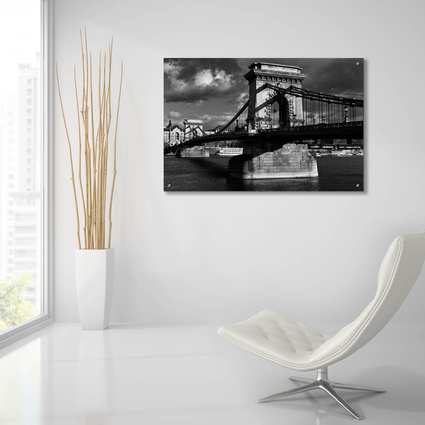 Epic Art 'Budapest Chain Bridge' by Istvan Nagy, Acrylic Glass Wall Art,36x24