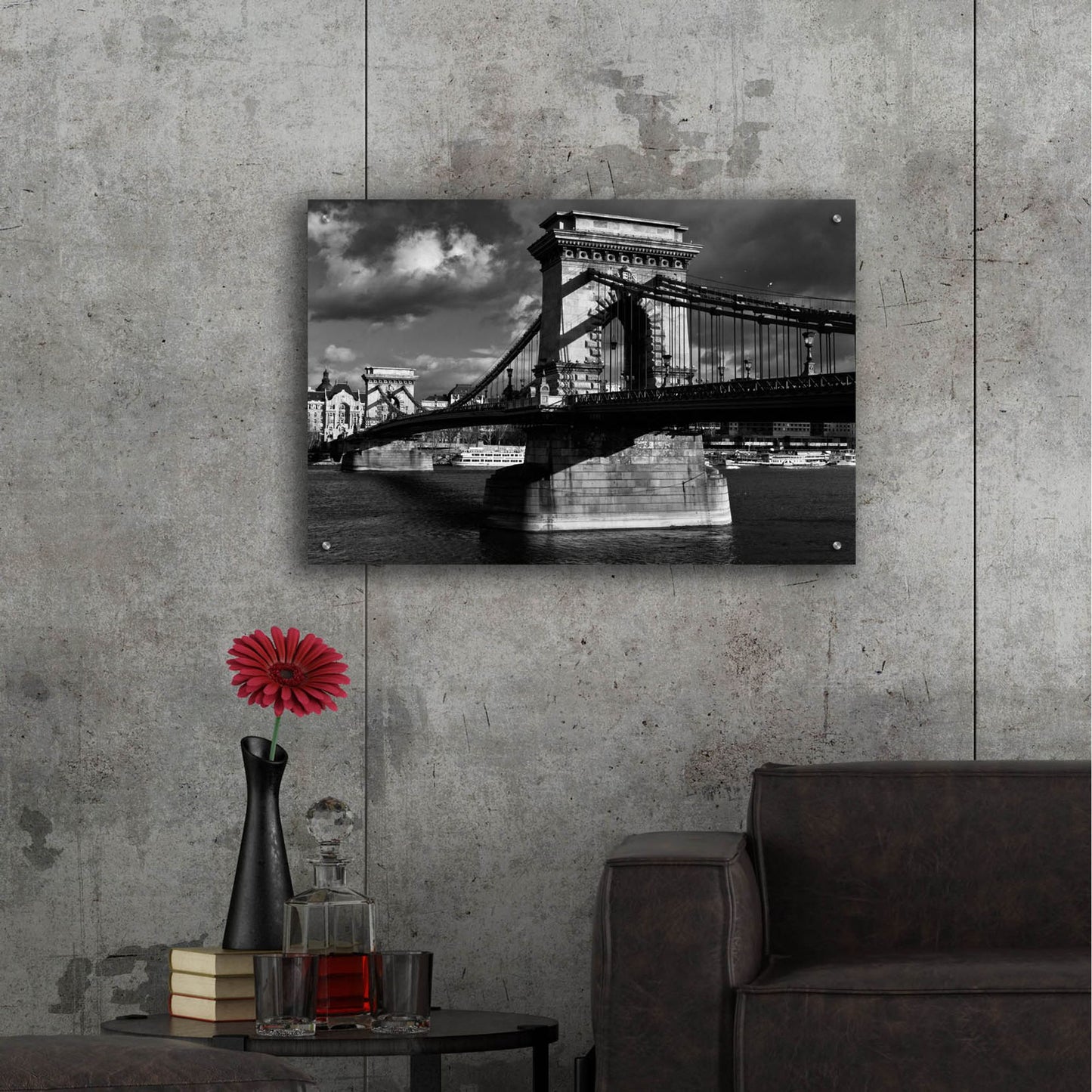 Epic Art 'Budapest Chain Bridge' by Istvan Nagy, Acrylic Glass Wall Art,36x24