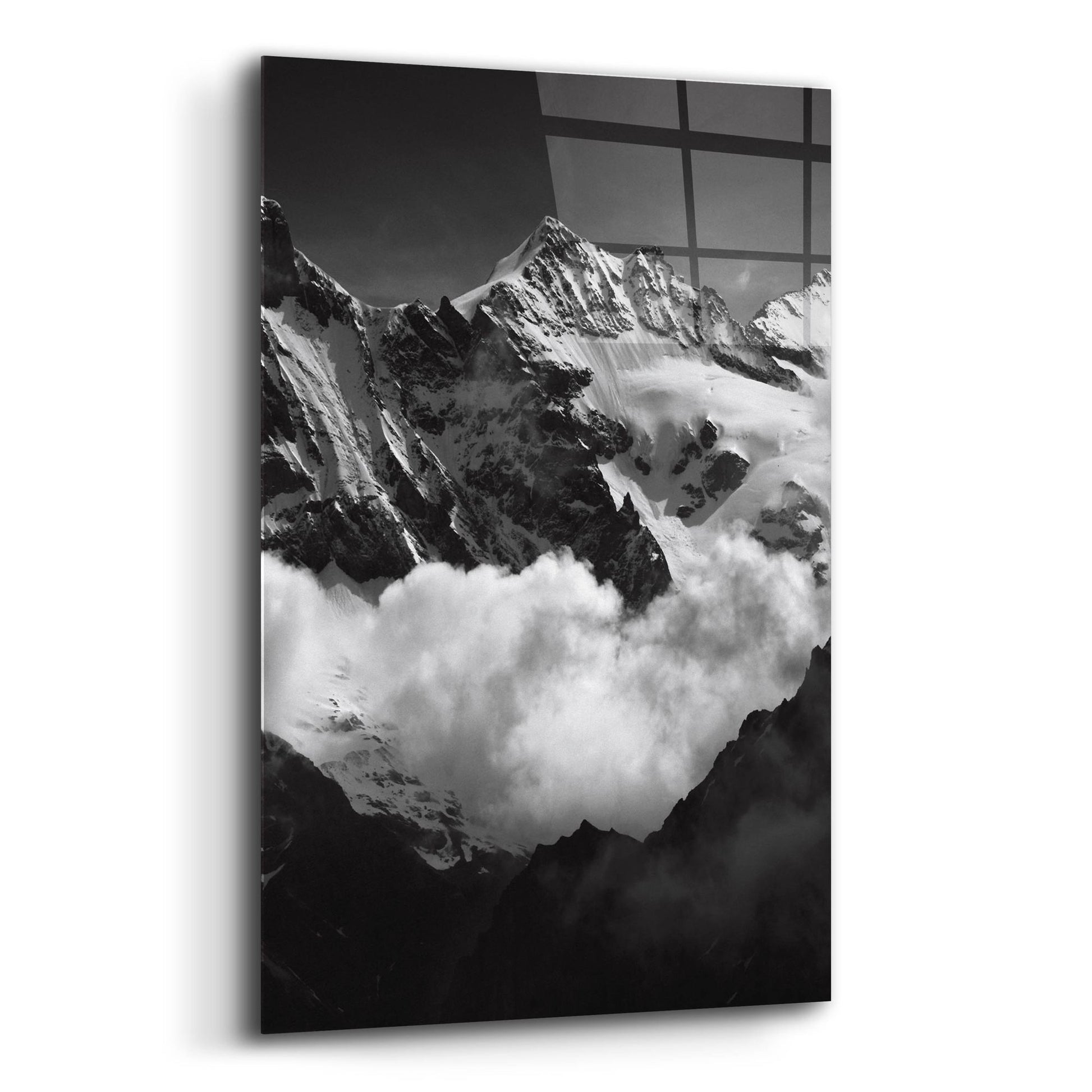 Epic Art 'Mountains BW' by Istvan Nagy, Acrylic Glass Wall Art,12x16