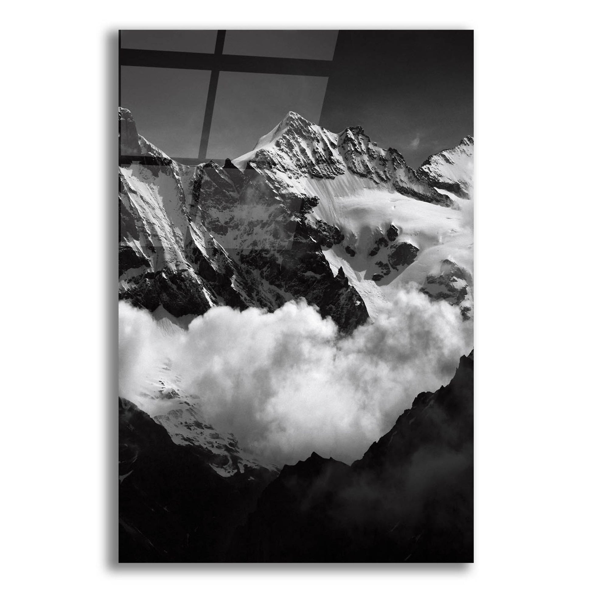 Epic Art 'Mountains BW' by Istvan Nagy, Acrylic Glass Wall Art,12x16