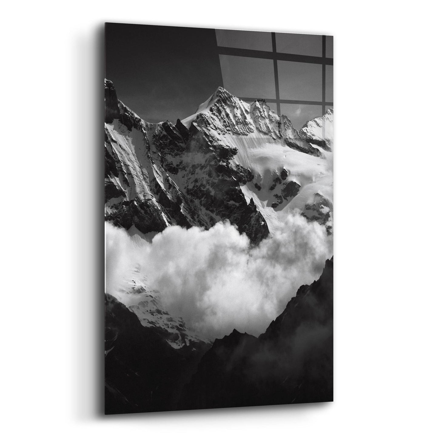 Epic Art 'Mountains BW' by Istvan Nagy, Acrylic Glass Wall Art,16x24