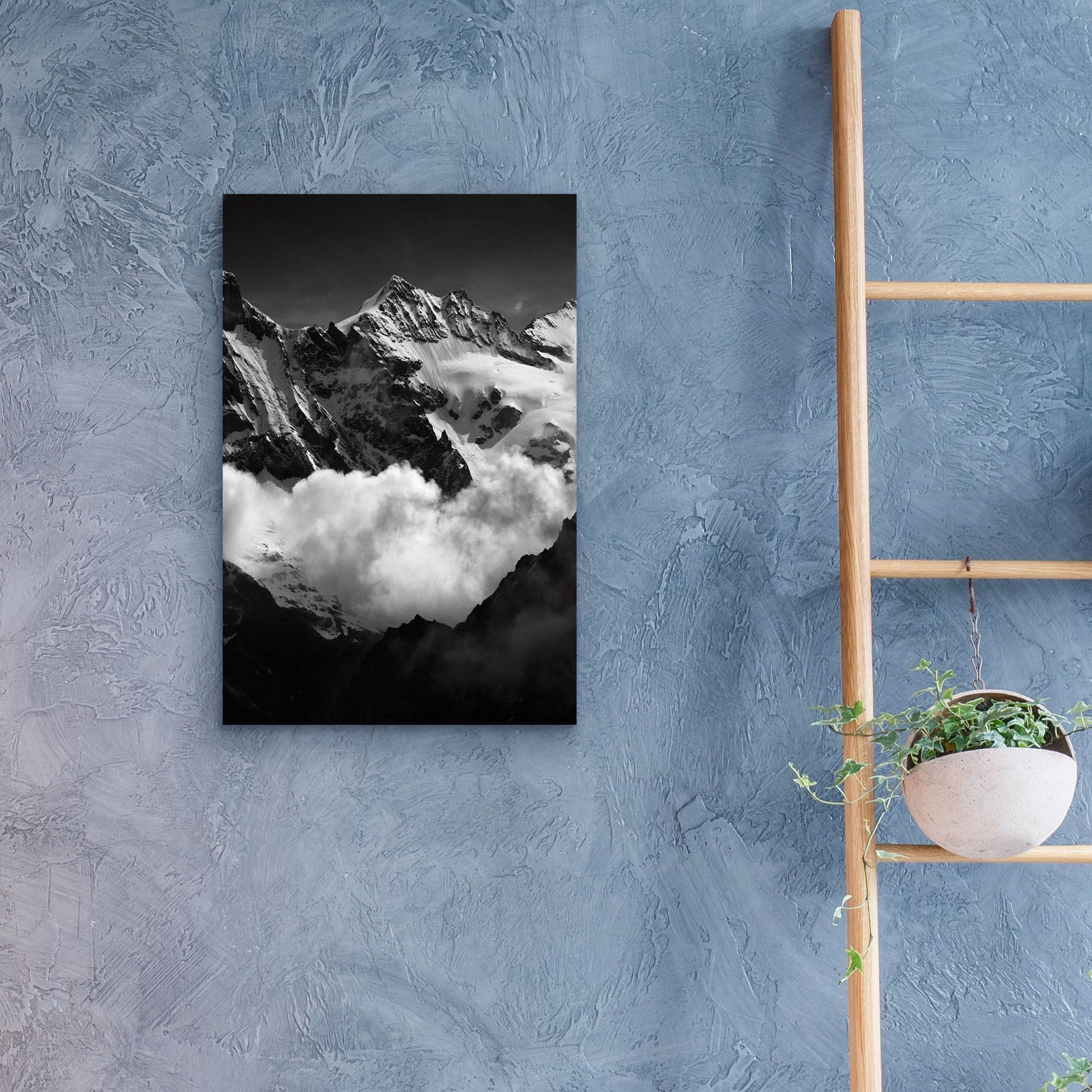 Epic Art 'Mountains BW' by Istvan Nagy, Acrylic Glass Wall Art,16x24