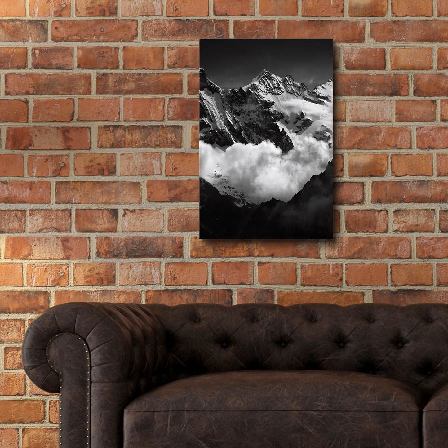 Epic Art 'Mountains BW' by Istvan Nagy, Acrylic Glass Wall Art,16x24