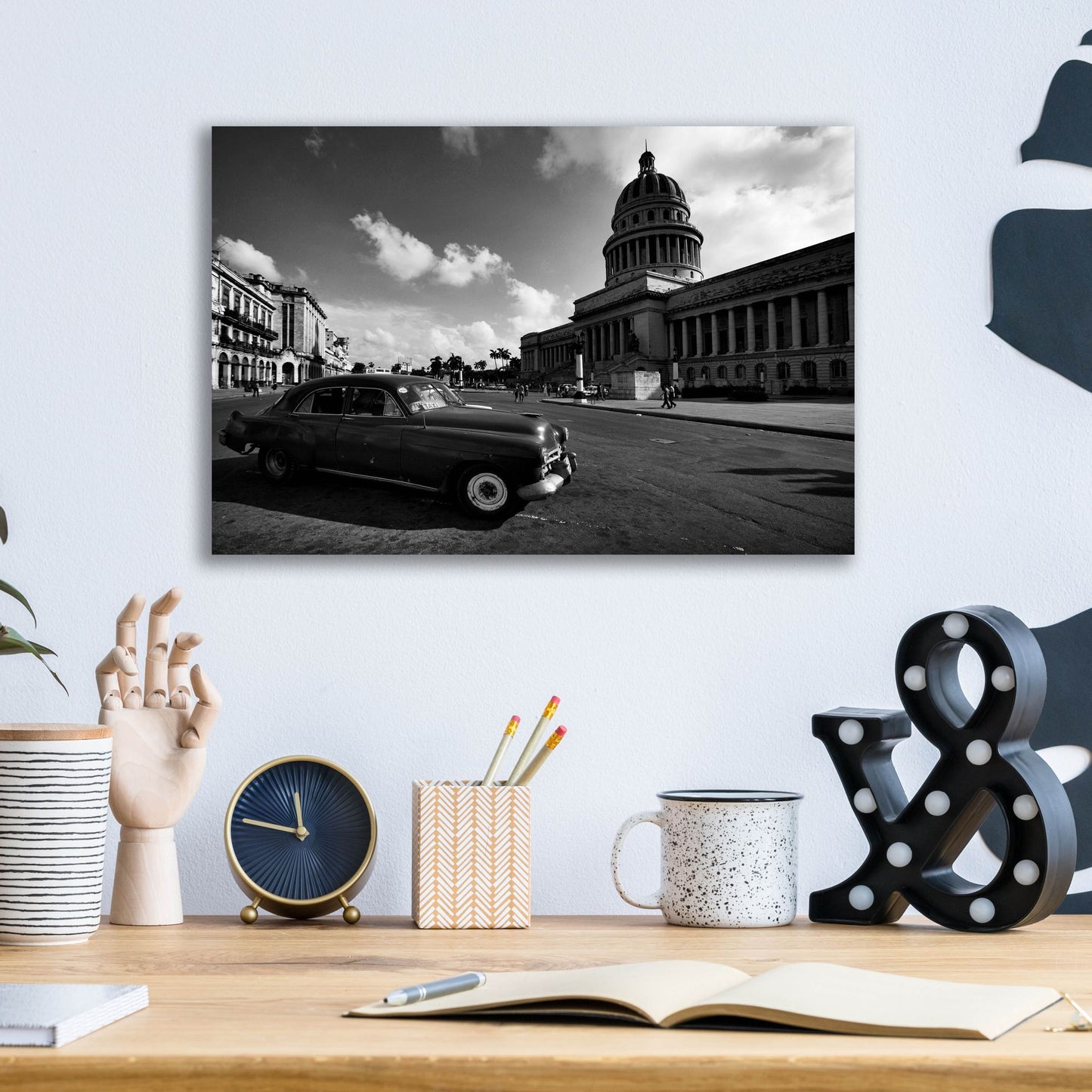 Epic Art 'Old Car BW' by Istvan Nagy, Acrylic Glass Wall Art,16x12